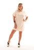 Katoenen sweater dress creme