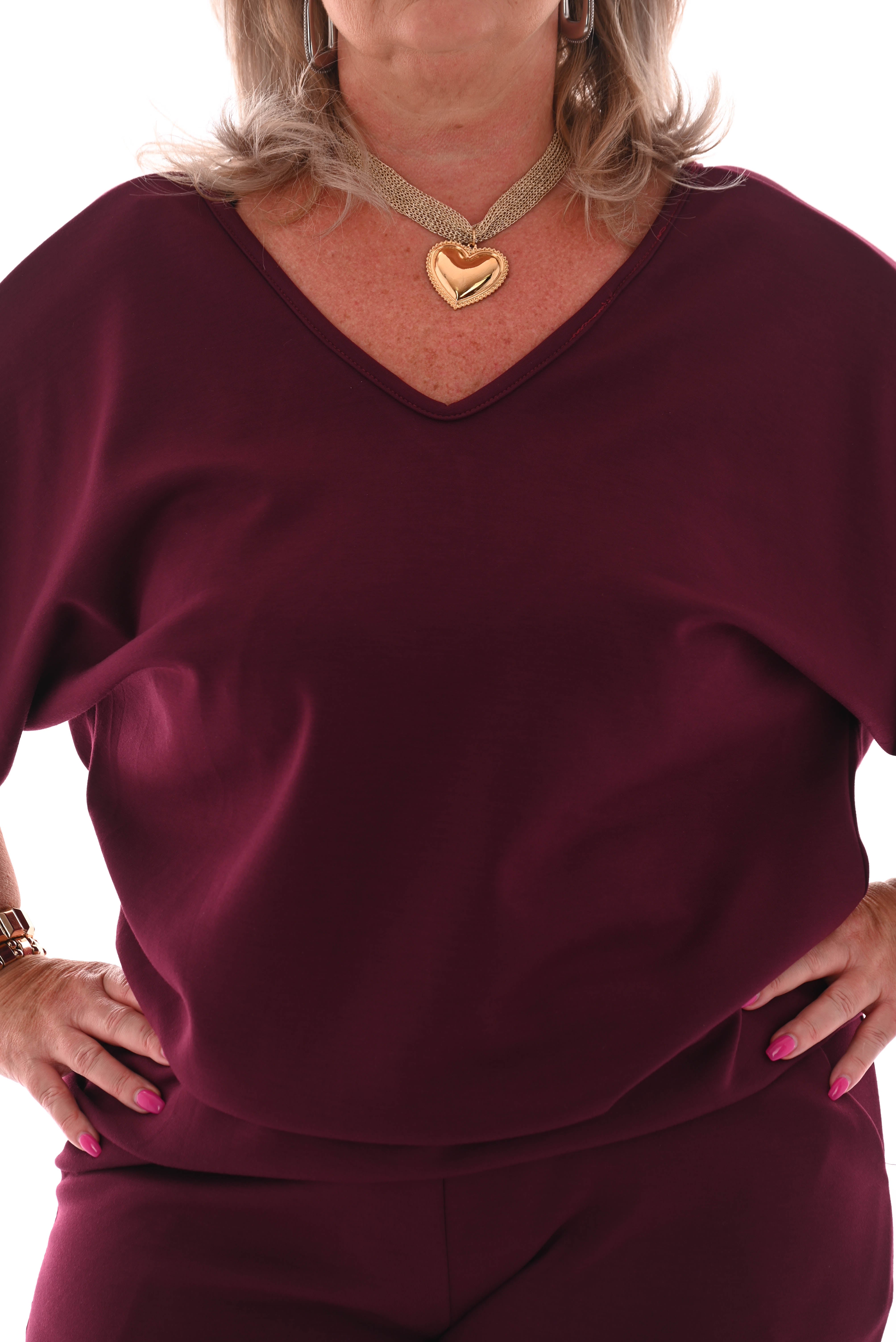 Ketting lurex hart goud