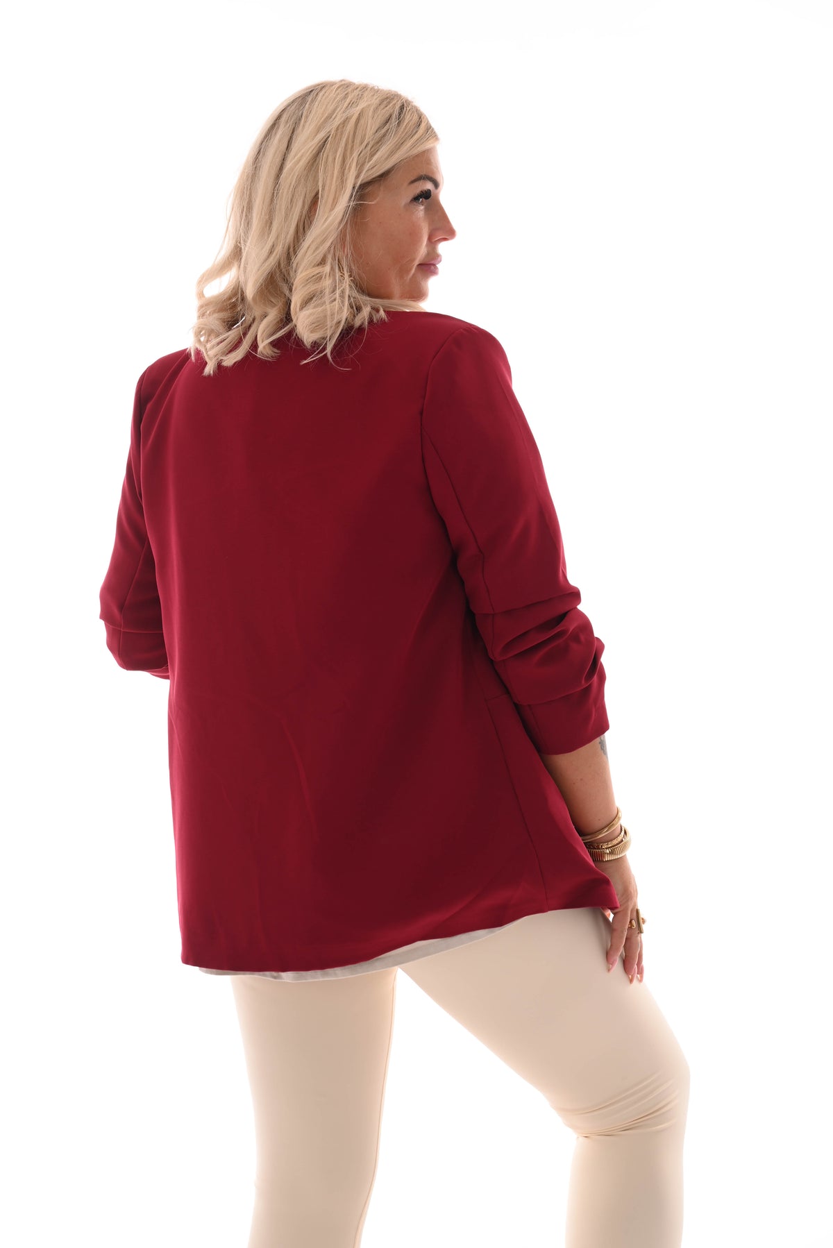 Shirt teddy en strass beige