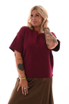 Sweater korte mouwen ciao bella bordeaux