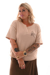 Sweater korte mouwen ciao bella beige