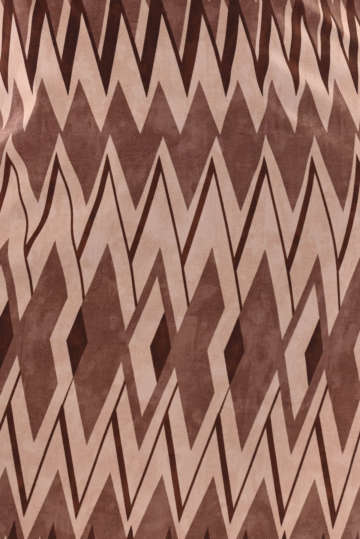 Travel tuniek v-hals met kraag zigzag beige