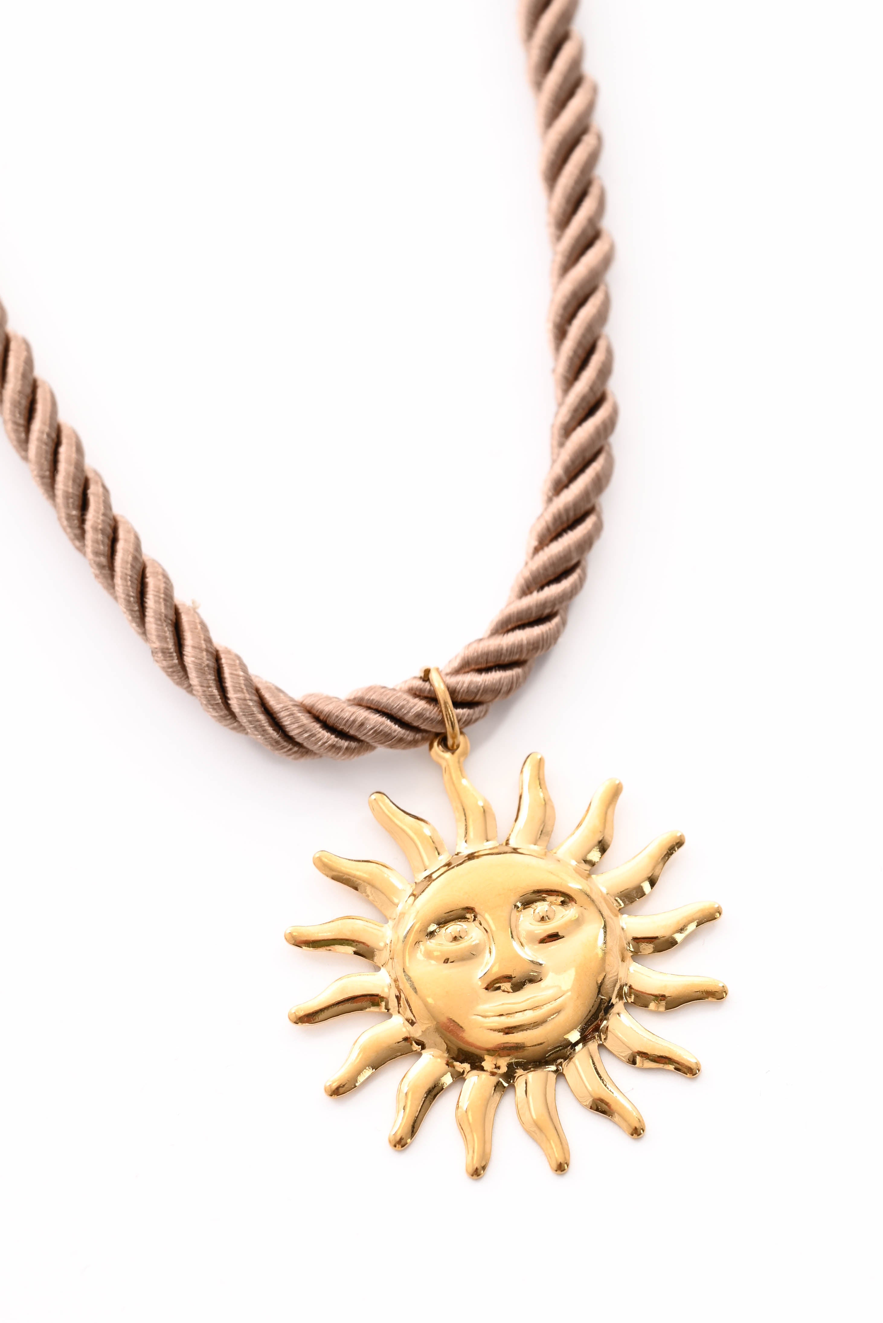 Ketting kleine zon beige
