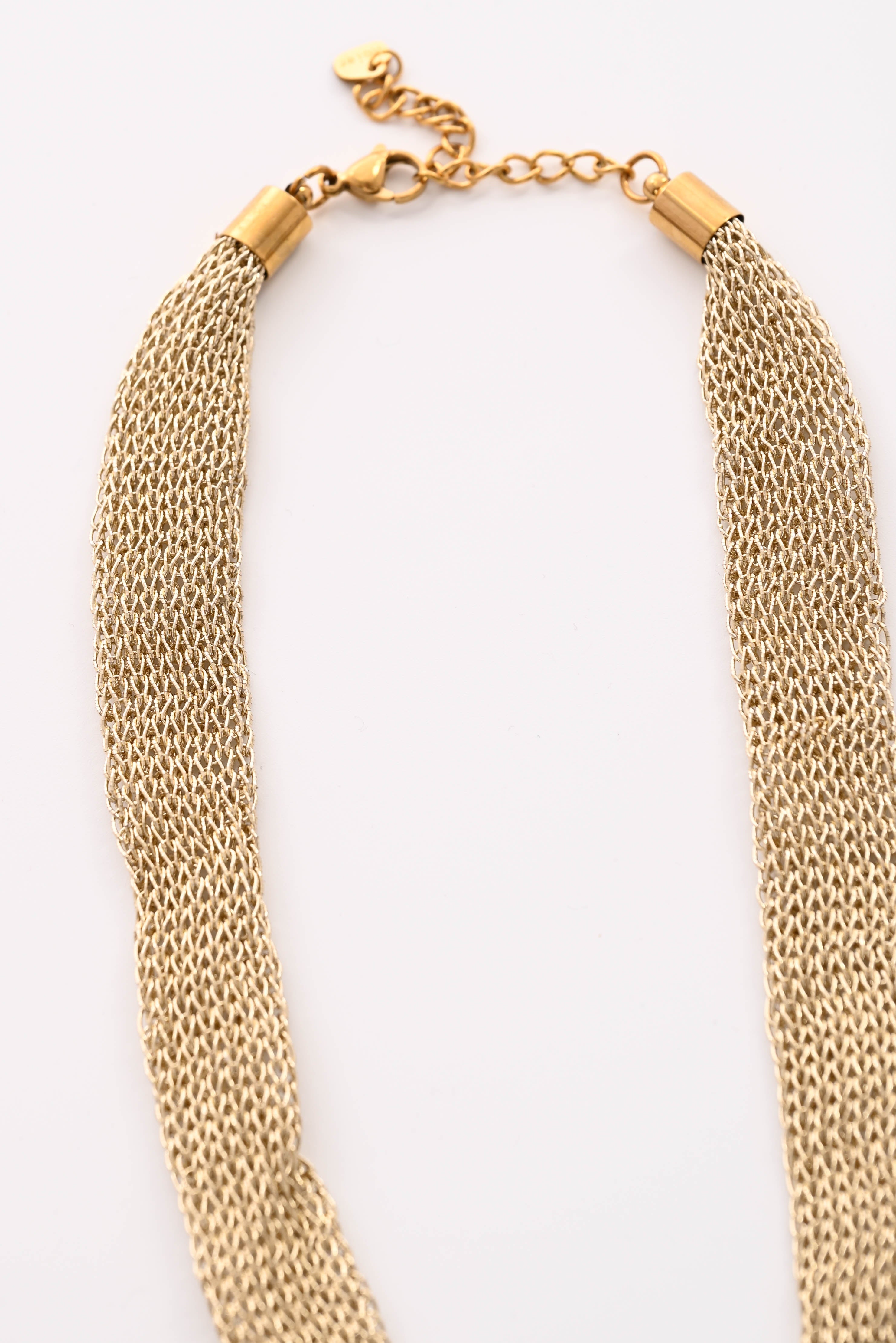 Ketting lurex hart goud