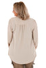 Blouse met strik beige