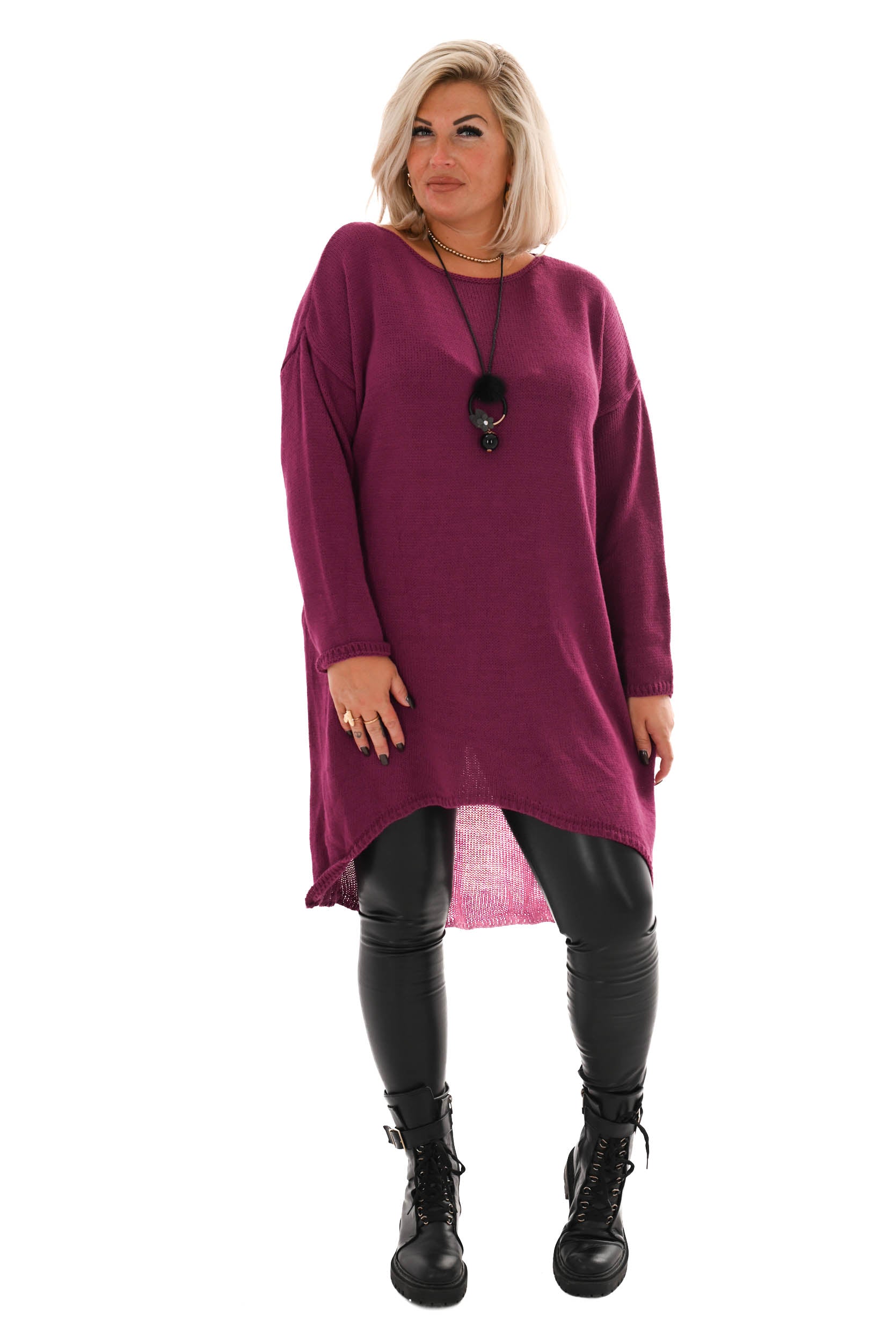 Tuniek met ketting magenta