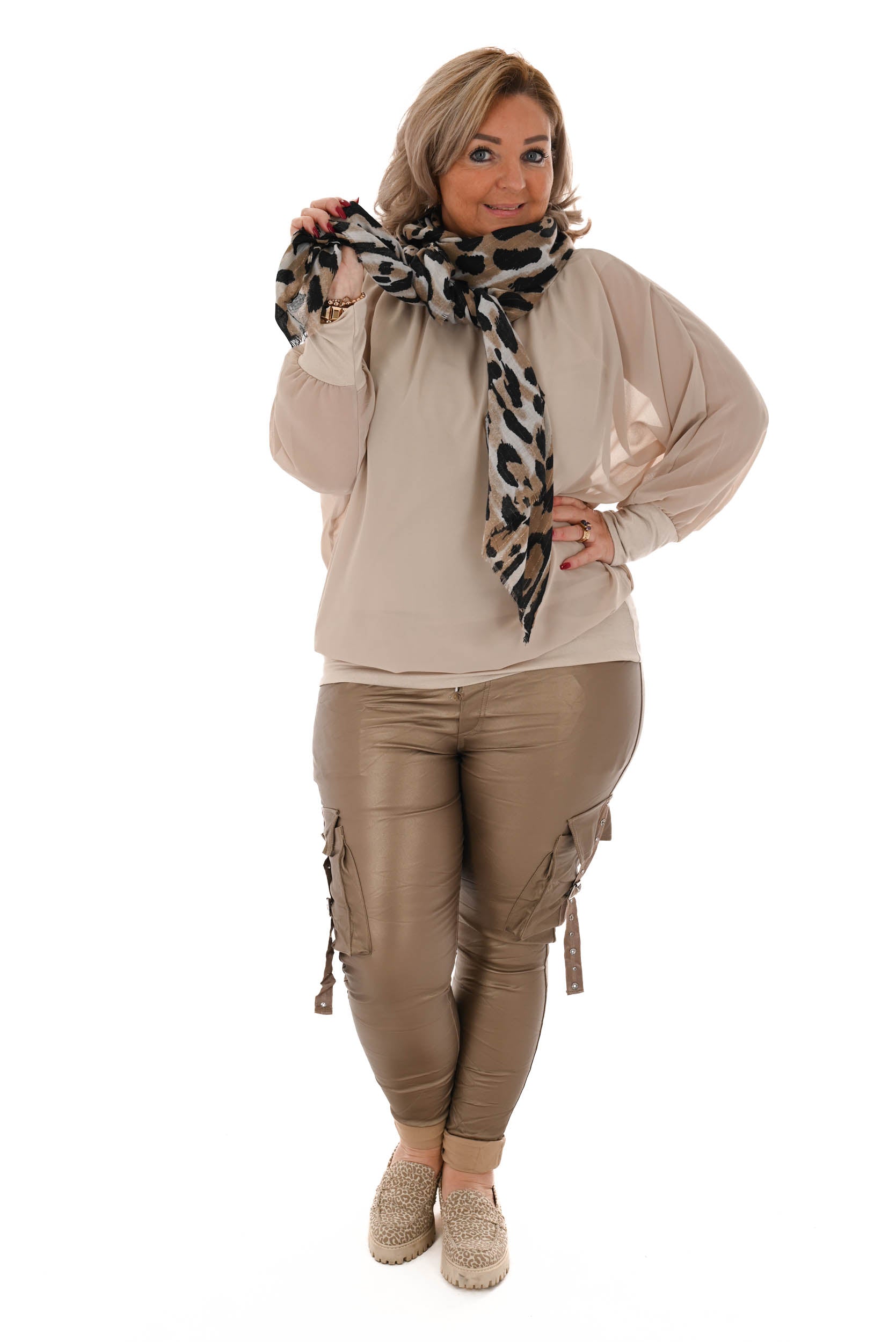 Ballon top beige