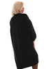 Sweater dress met zakken zwart