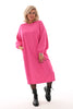 Sweater dress met zakken roze