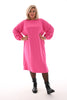 Sweater dress met zakken roze