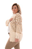 Kort vest strass detail roomwit/beige