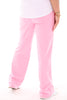 Jogging pantalon uni roze