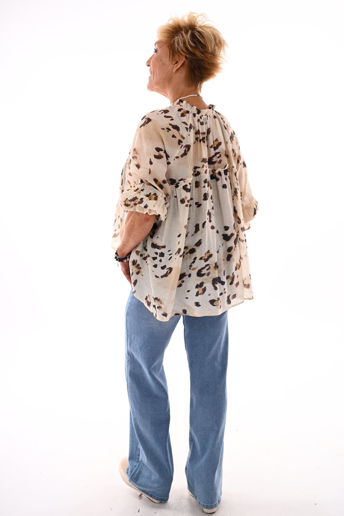 Blouse vlekken beige