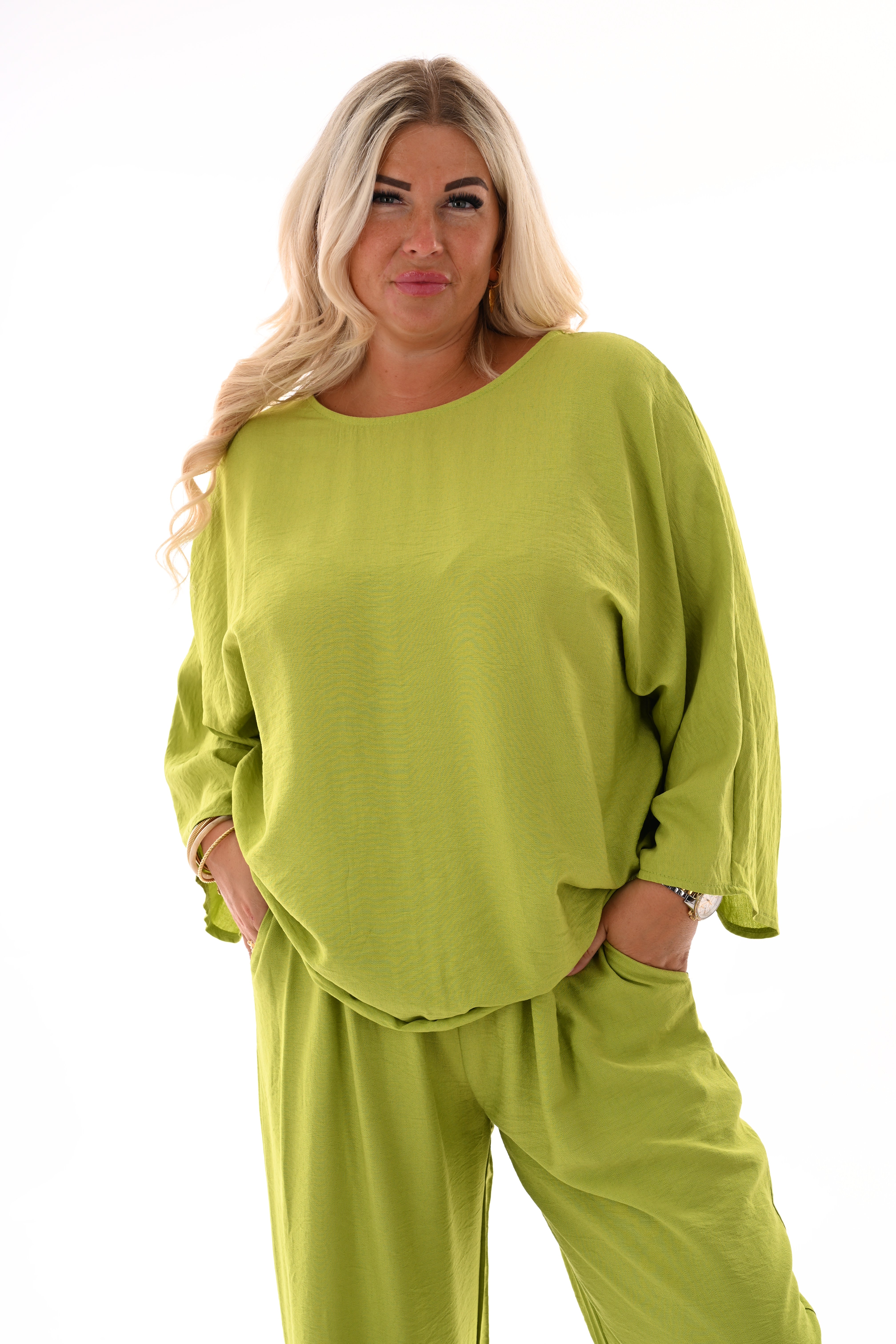 Tweedelig basic set lime