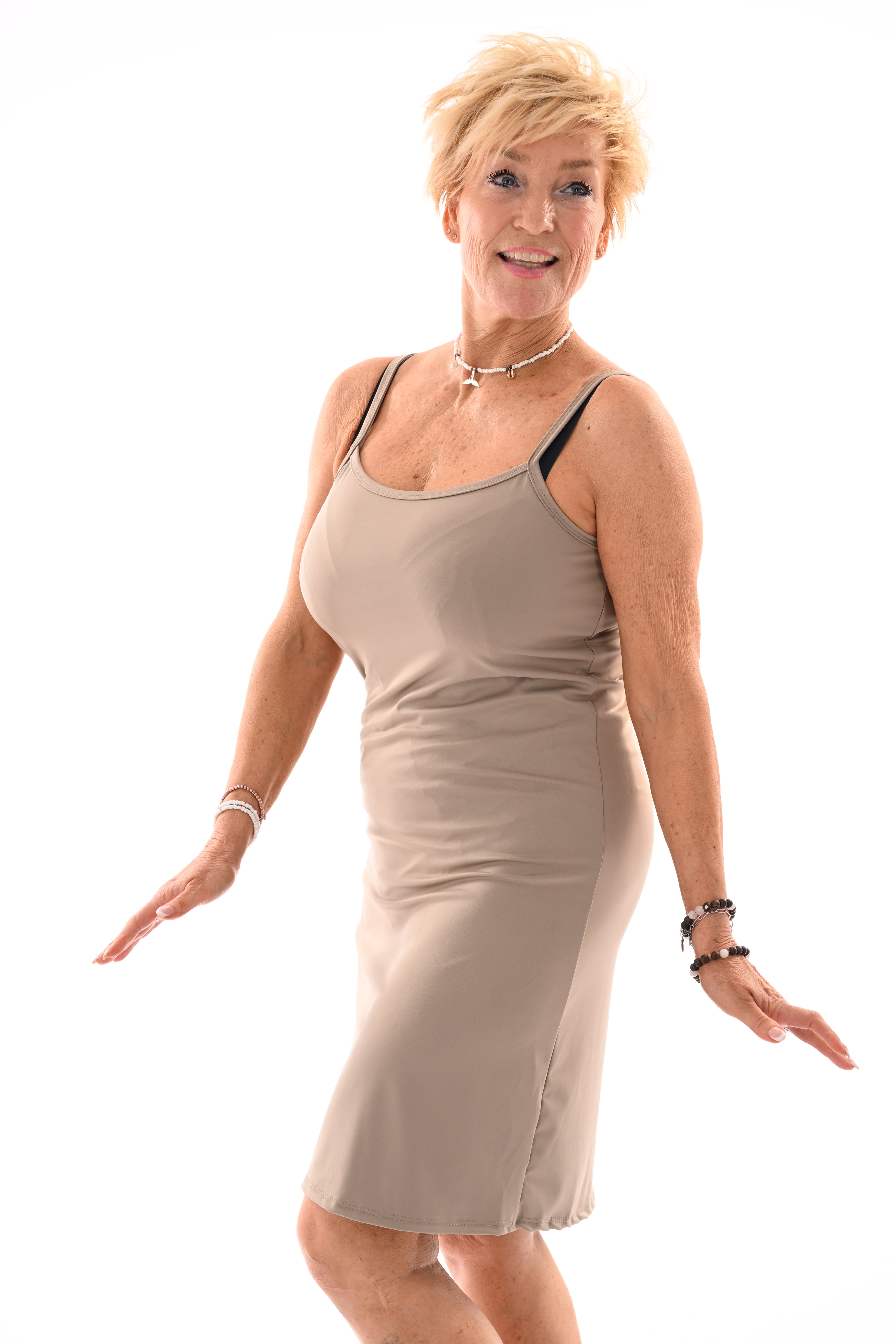 Basic onderjurkje taupe