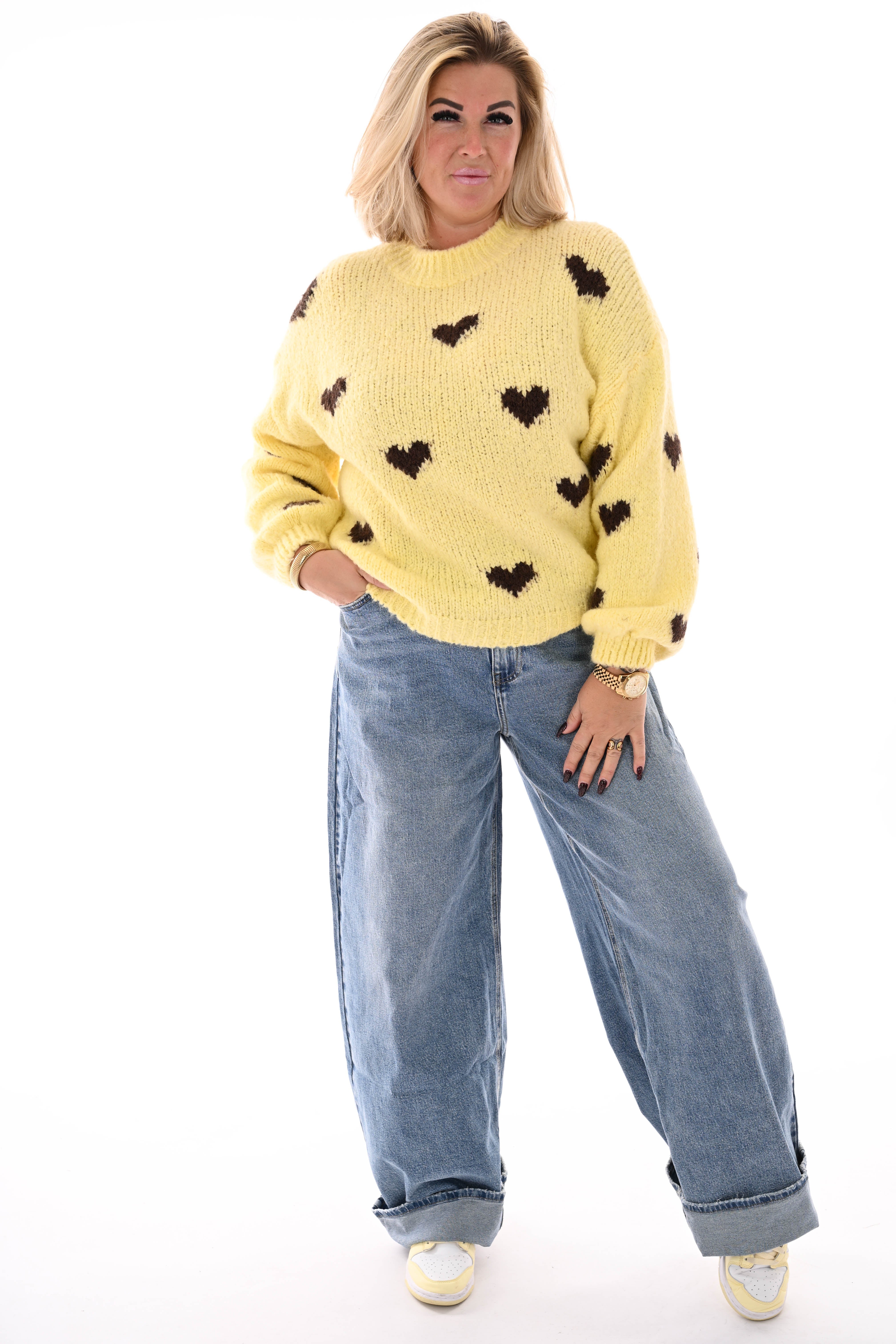 Queen of hearts baggy jeans loosefit blauw