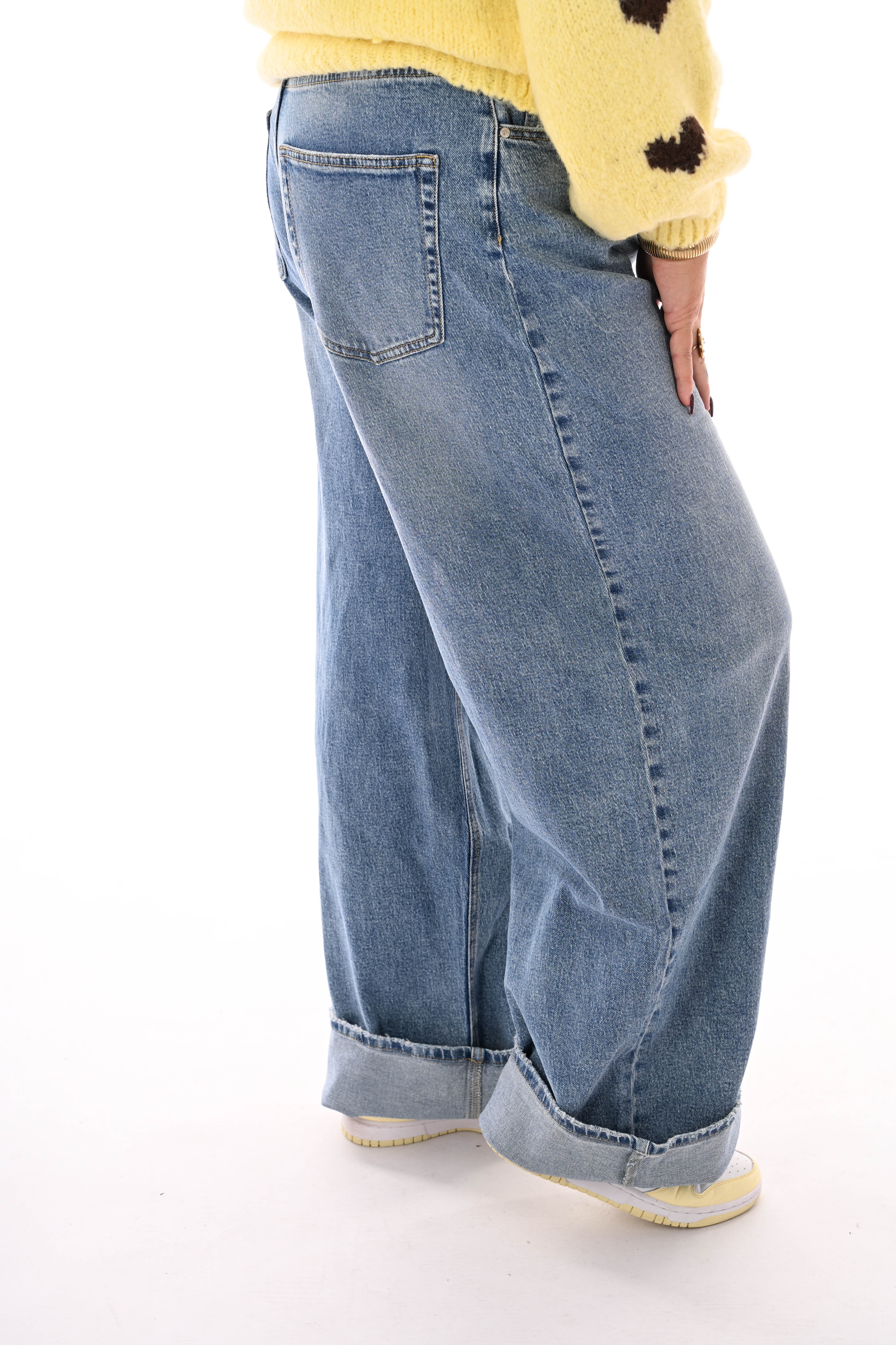 Queen of hearts baggy jeans loosefit blauw