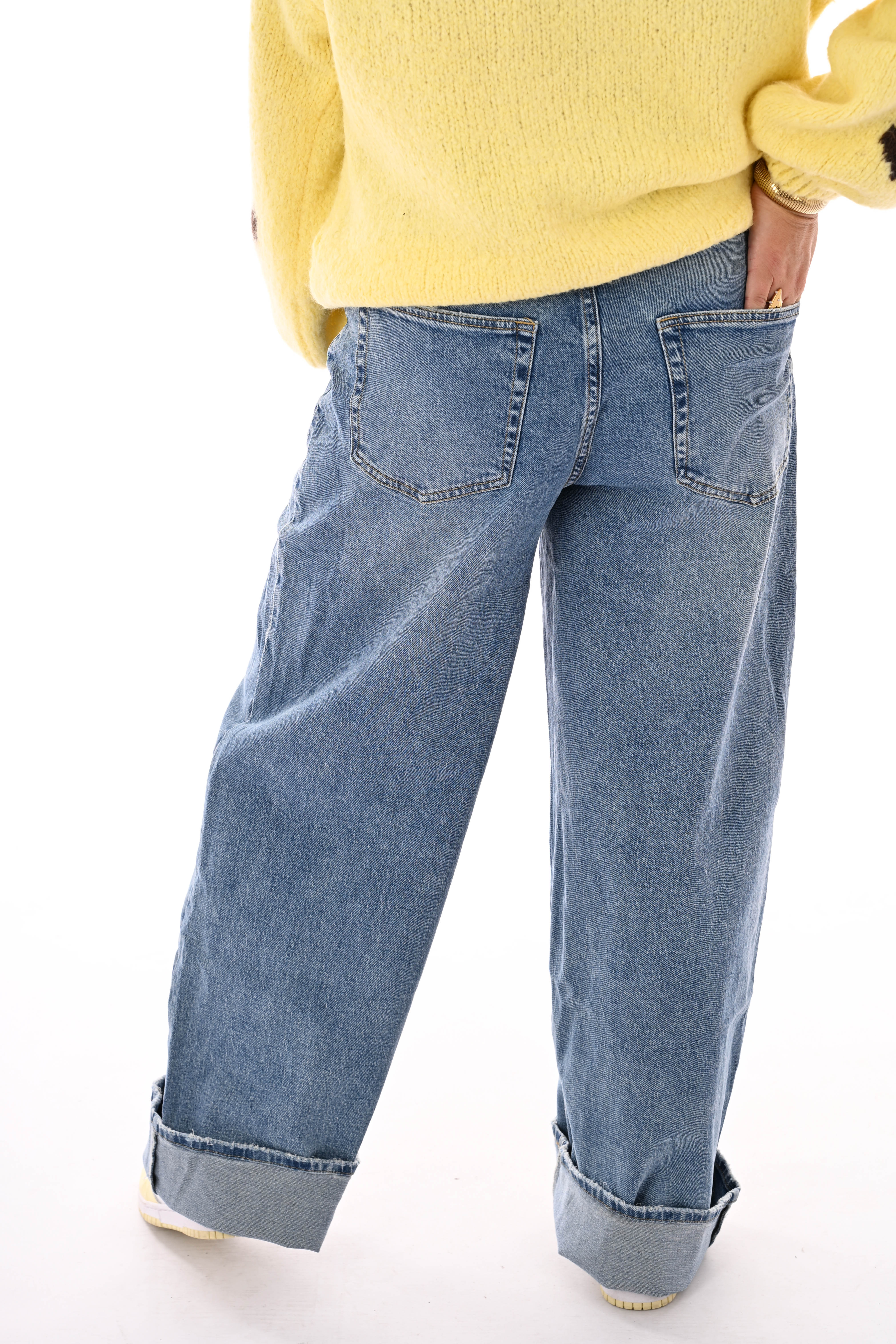 Queen of hearts baggy jeans loosefit blauw