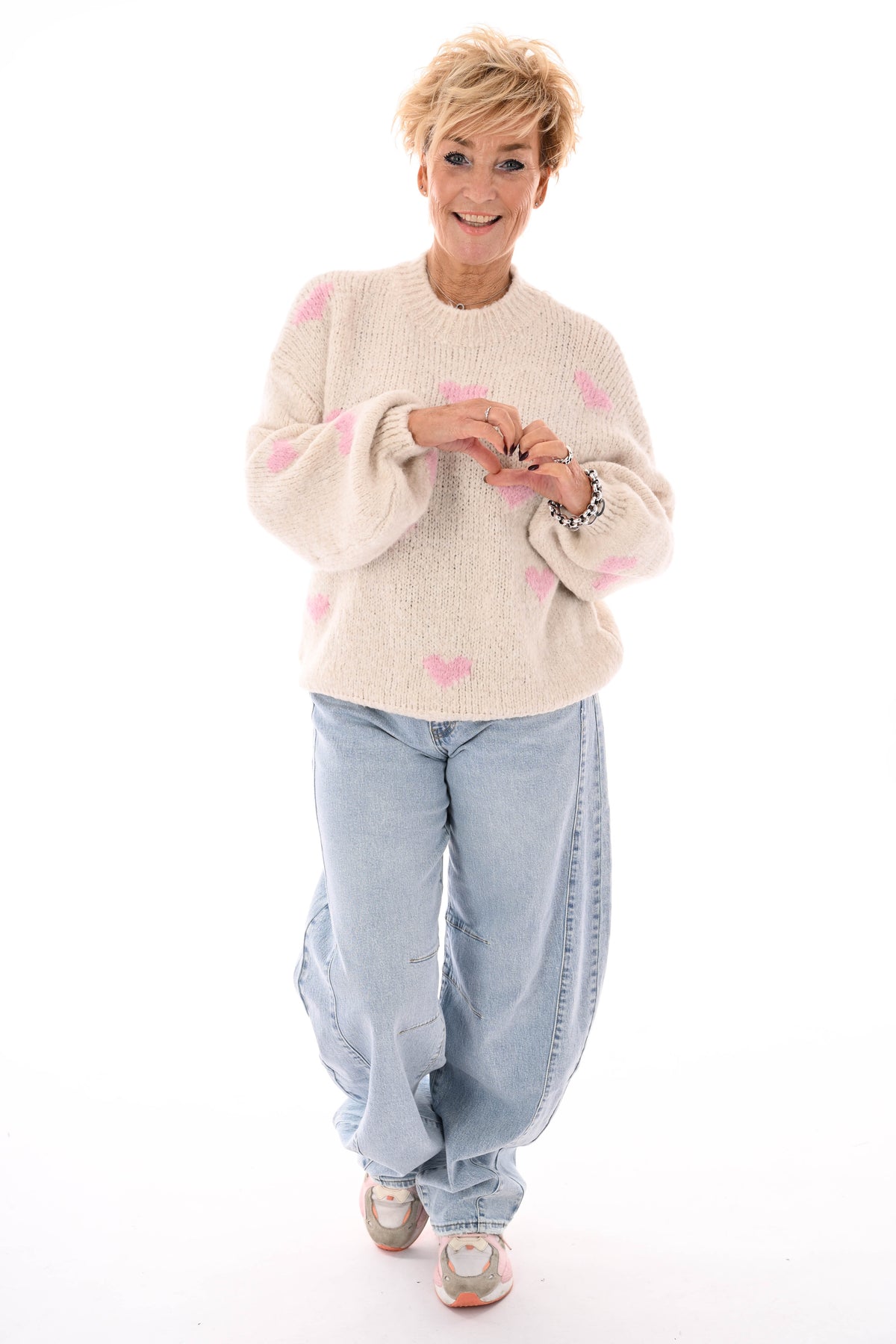 Queen of hearts barrel jeans lichtblauw