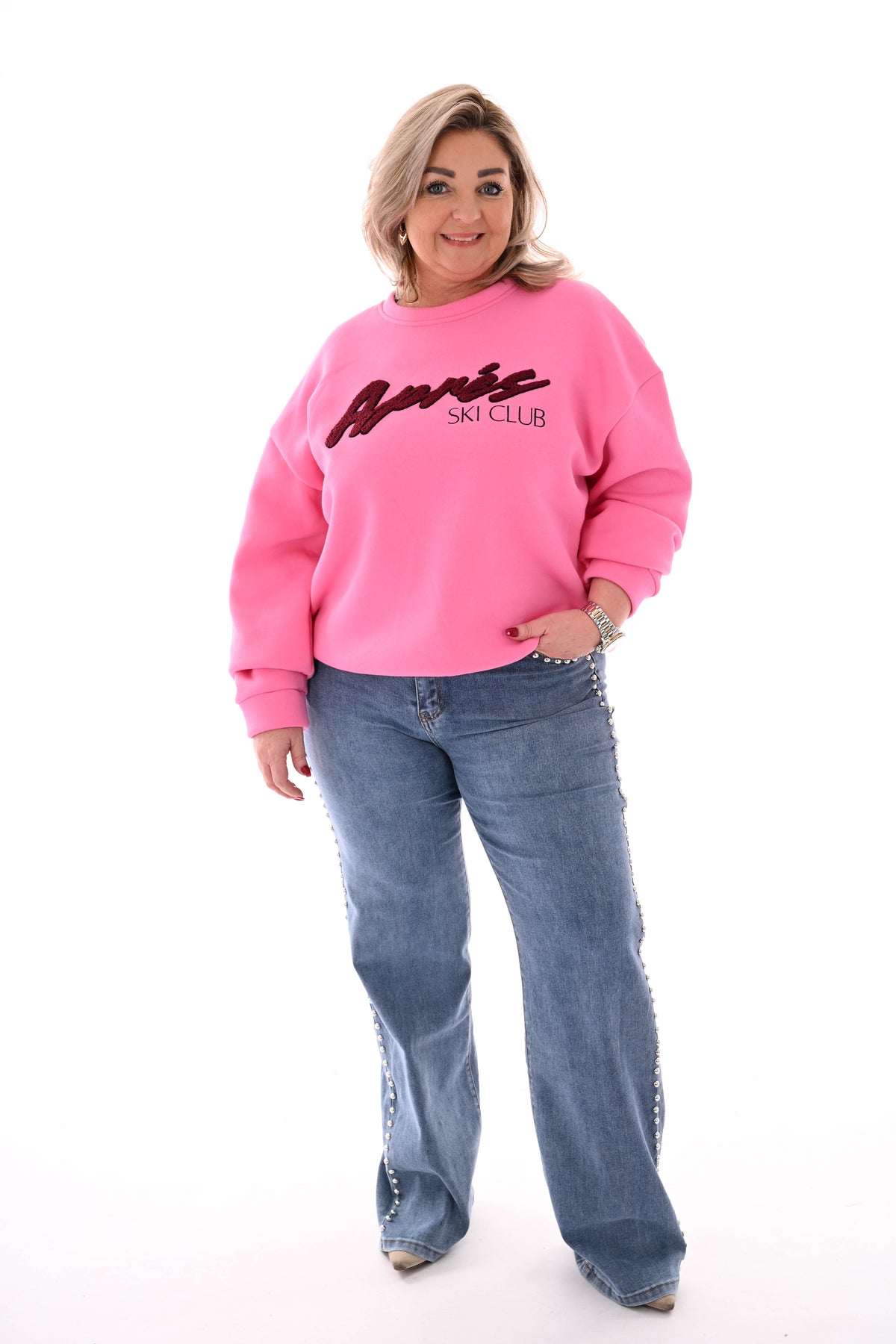 Sweater apres skiclub felroze