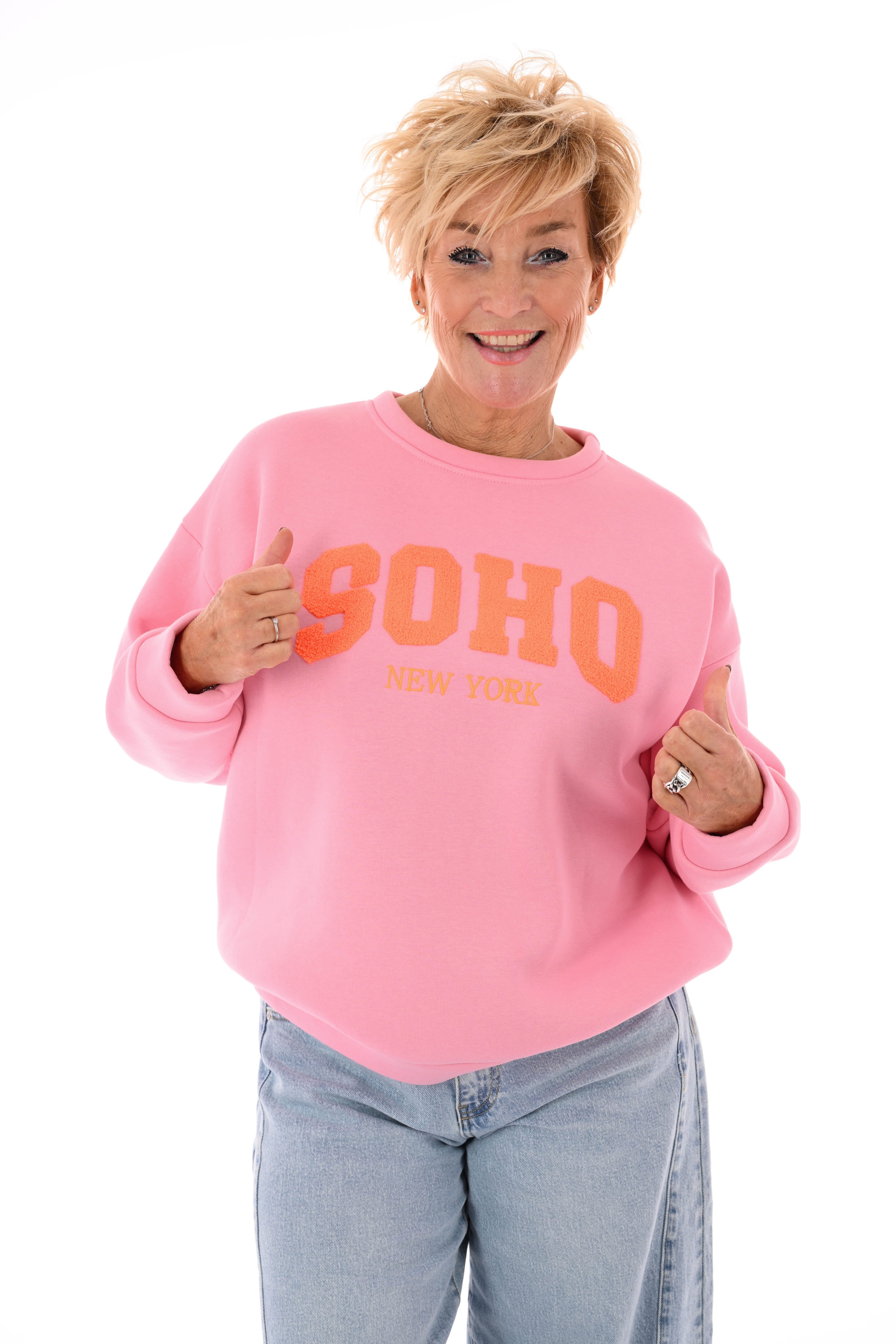 Sweater trui soho uni lichtroze