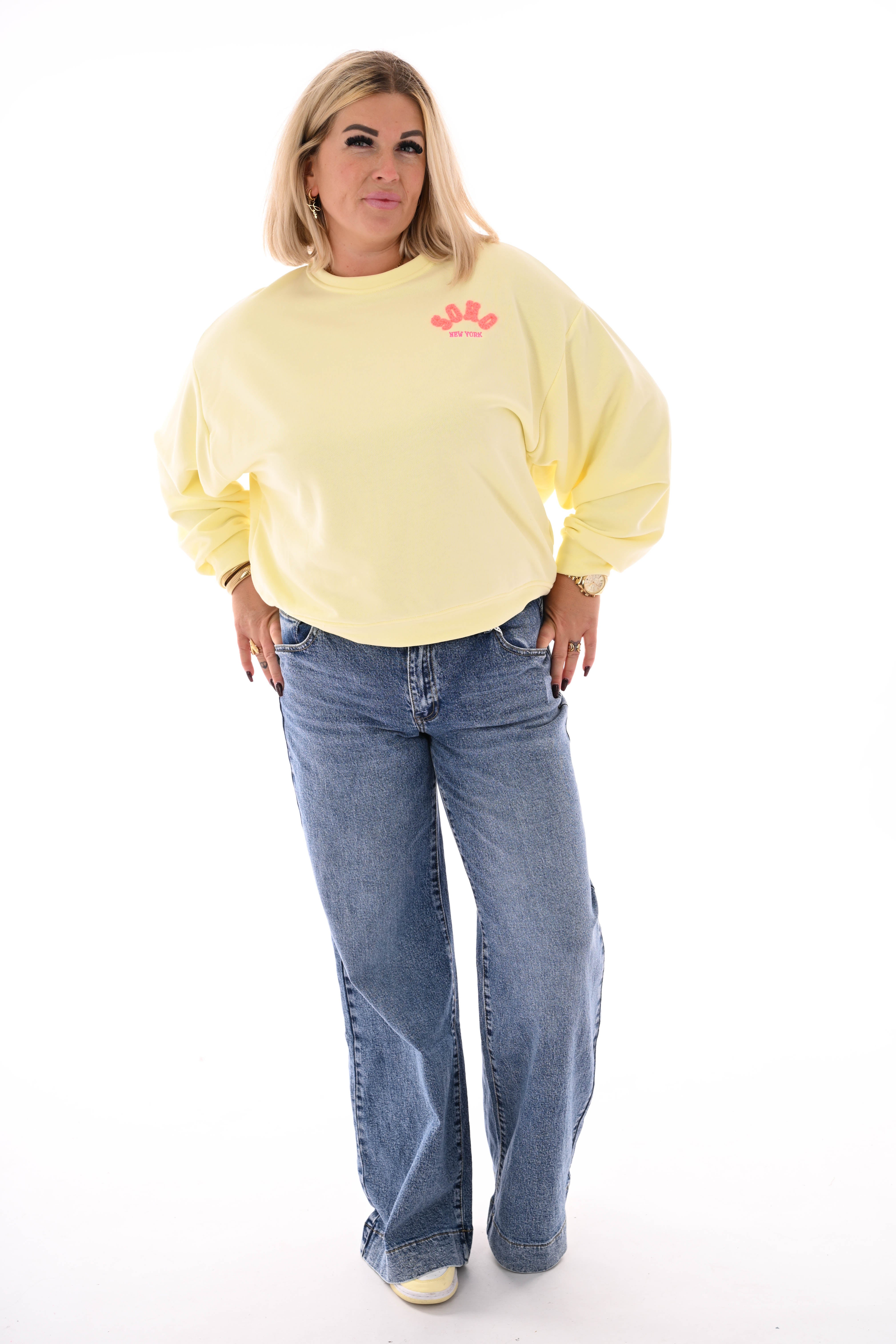 Sweater Soho uni botergeel