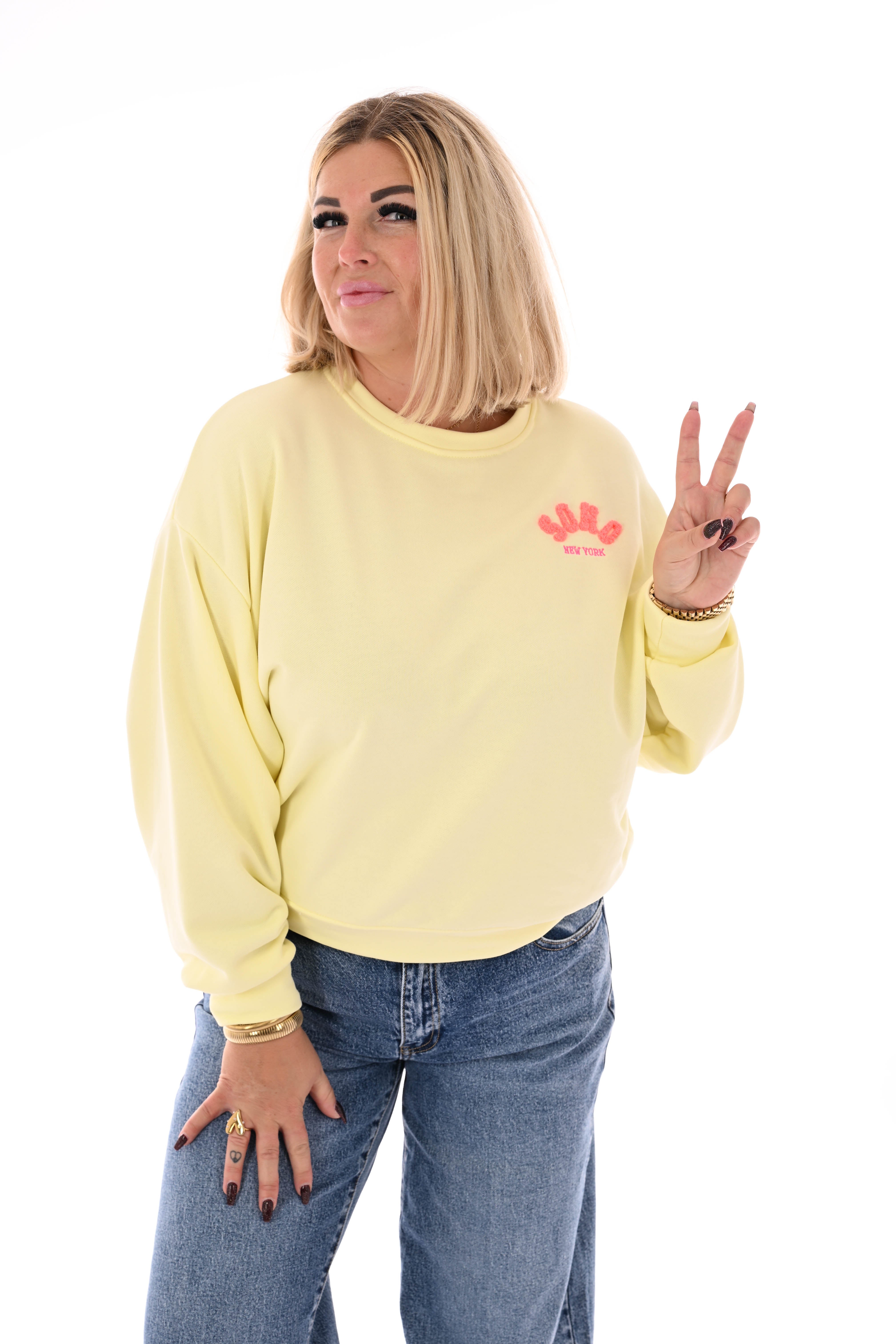 Sweater Soho uni botergeel