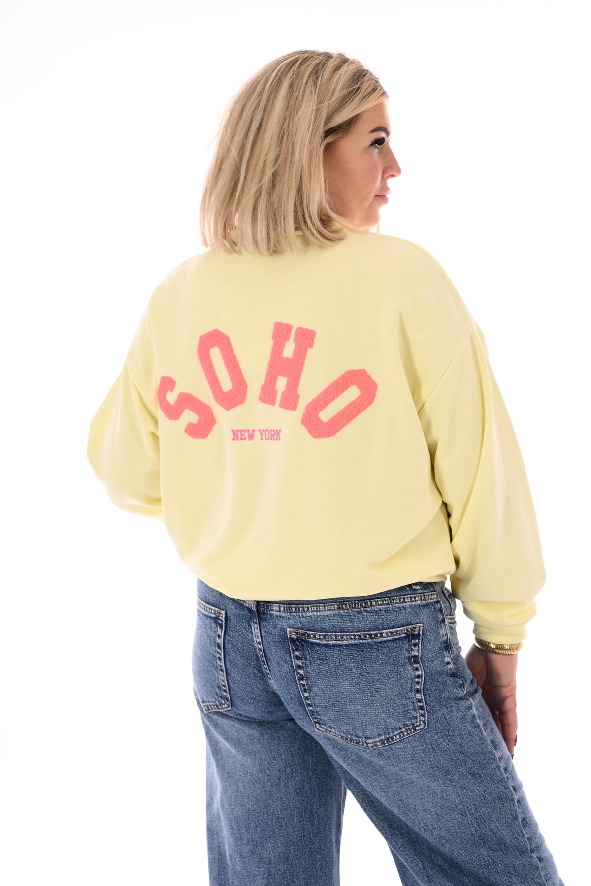 Sweater Soho uni botergeel