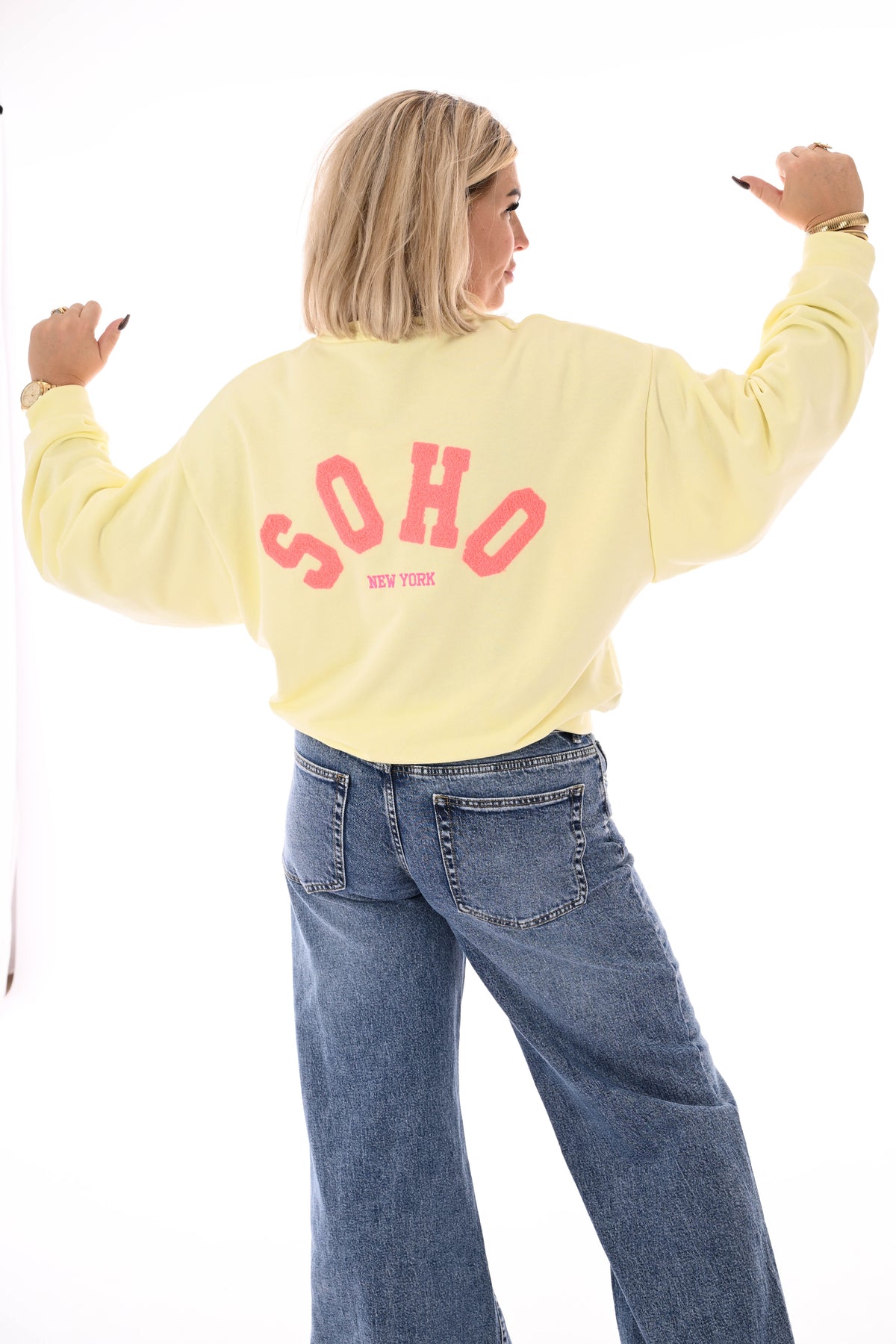 Sweater Soho uni botergeel
