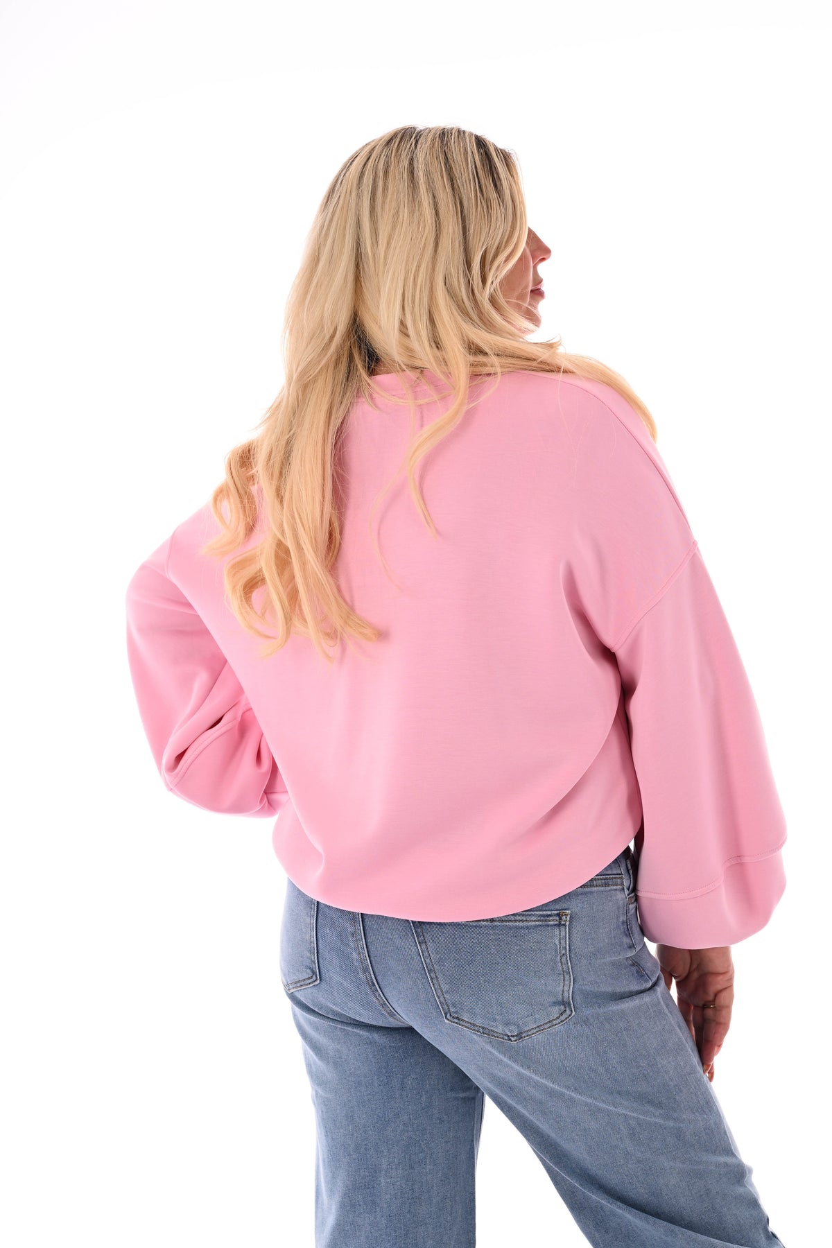 Sweater le marais applicatie lichtroze