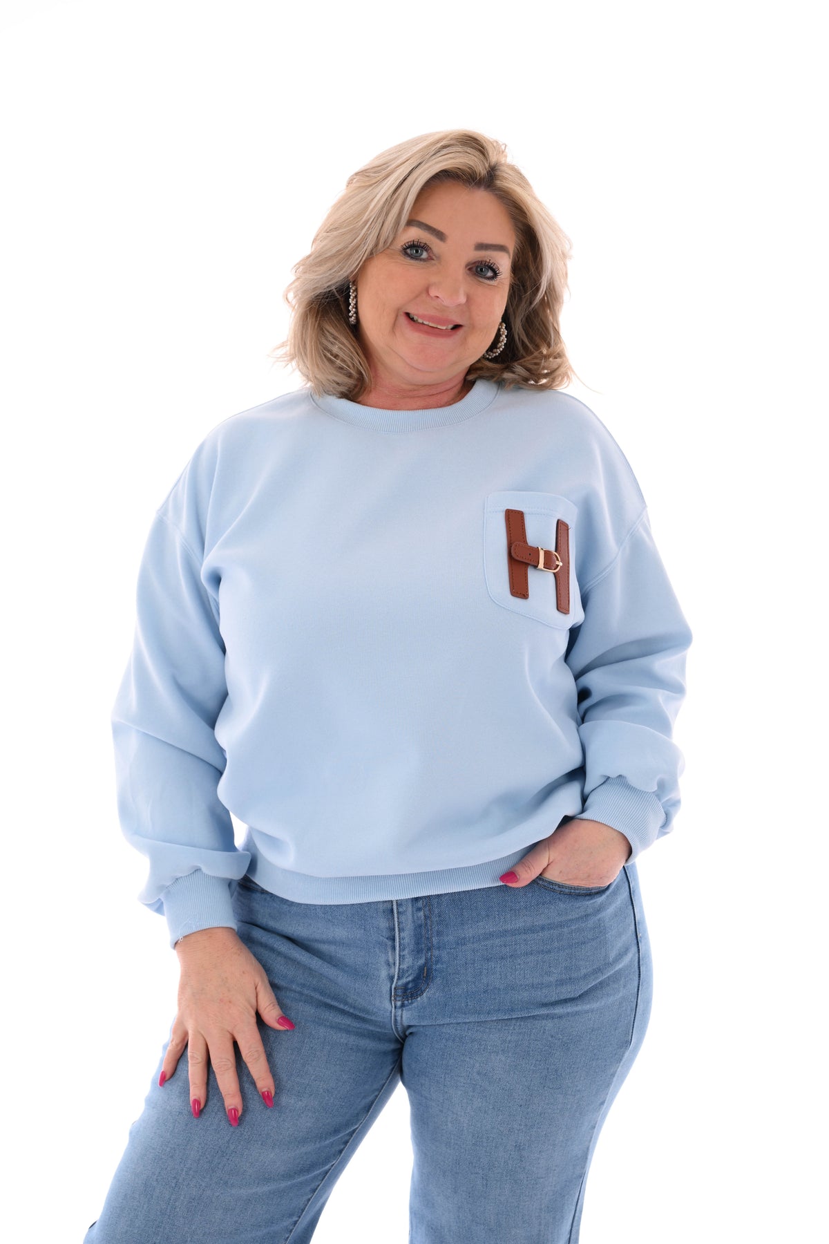 Sweater H lichtblauw