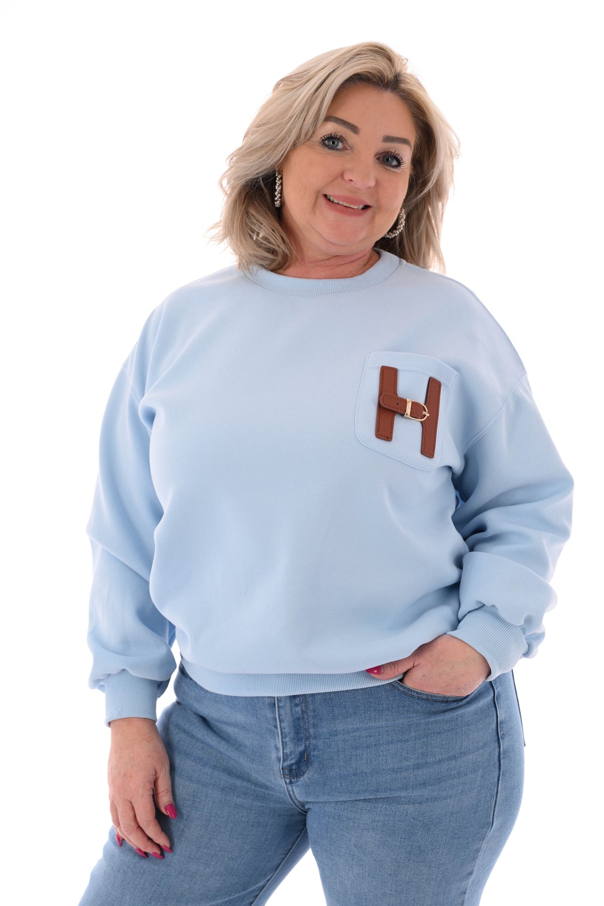 Sweater H lichtblauw