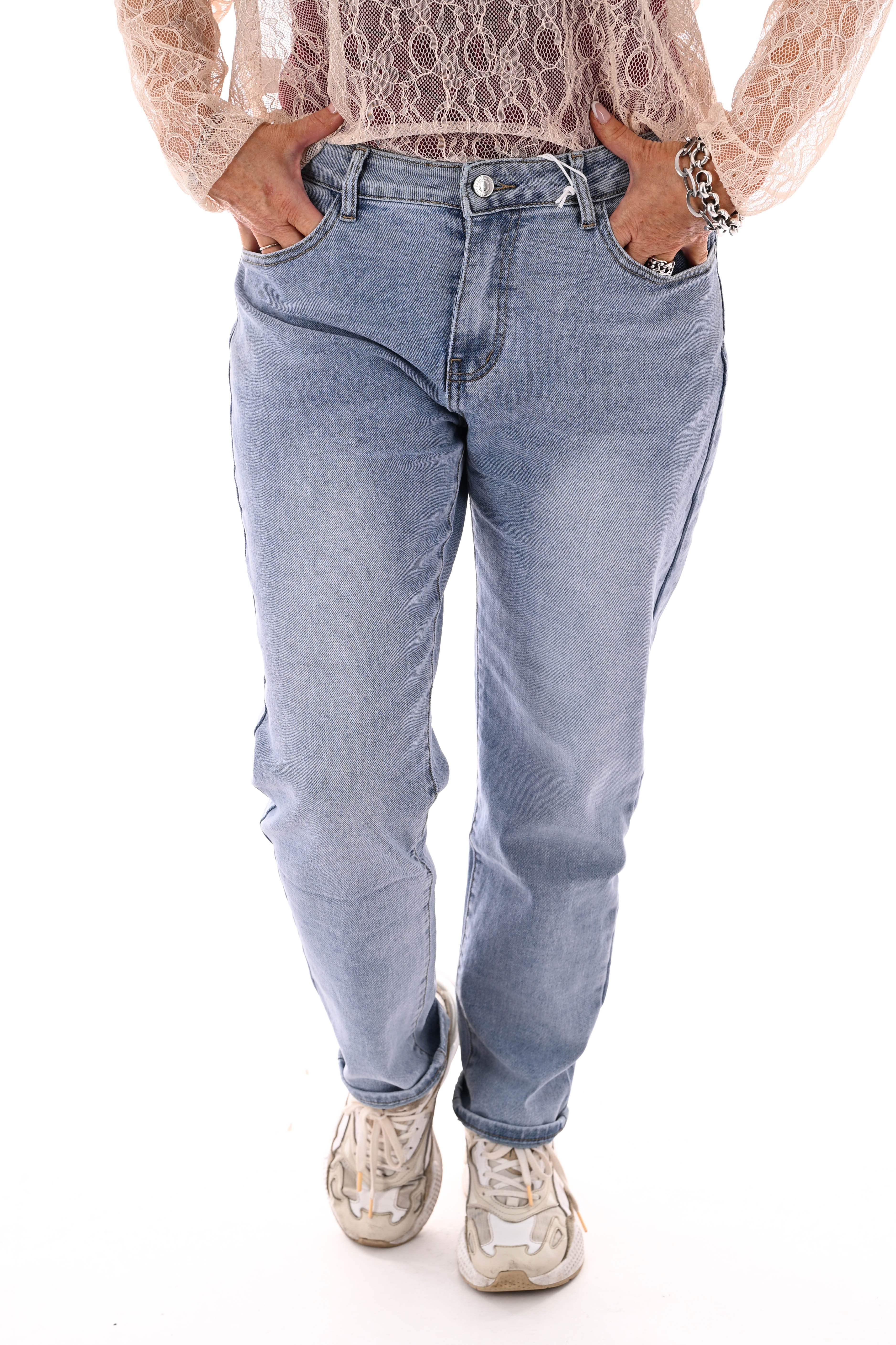 Monday slim fit blauw