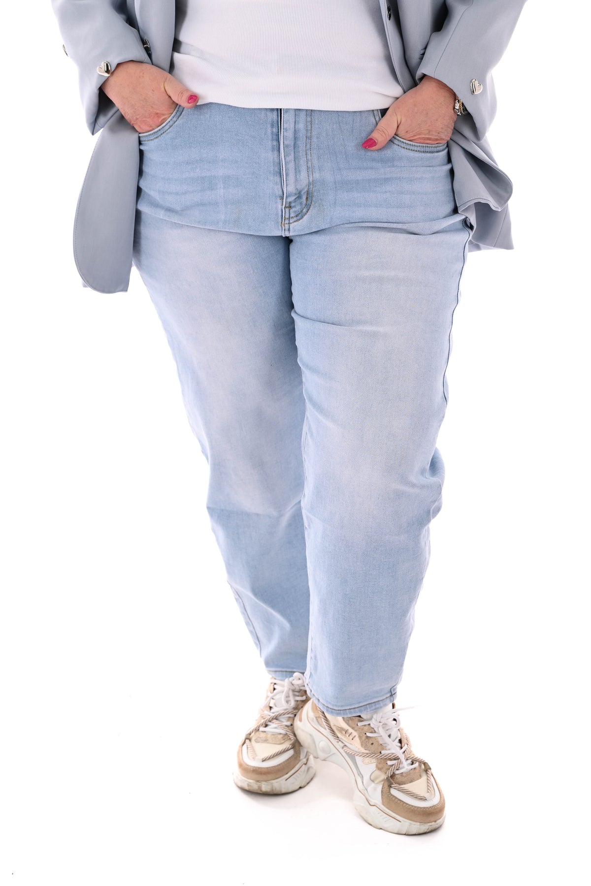 Miss RJ Balloon fit jeans lichtblauw