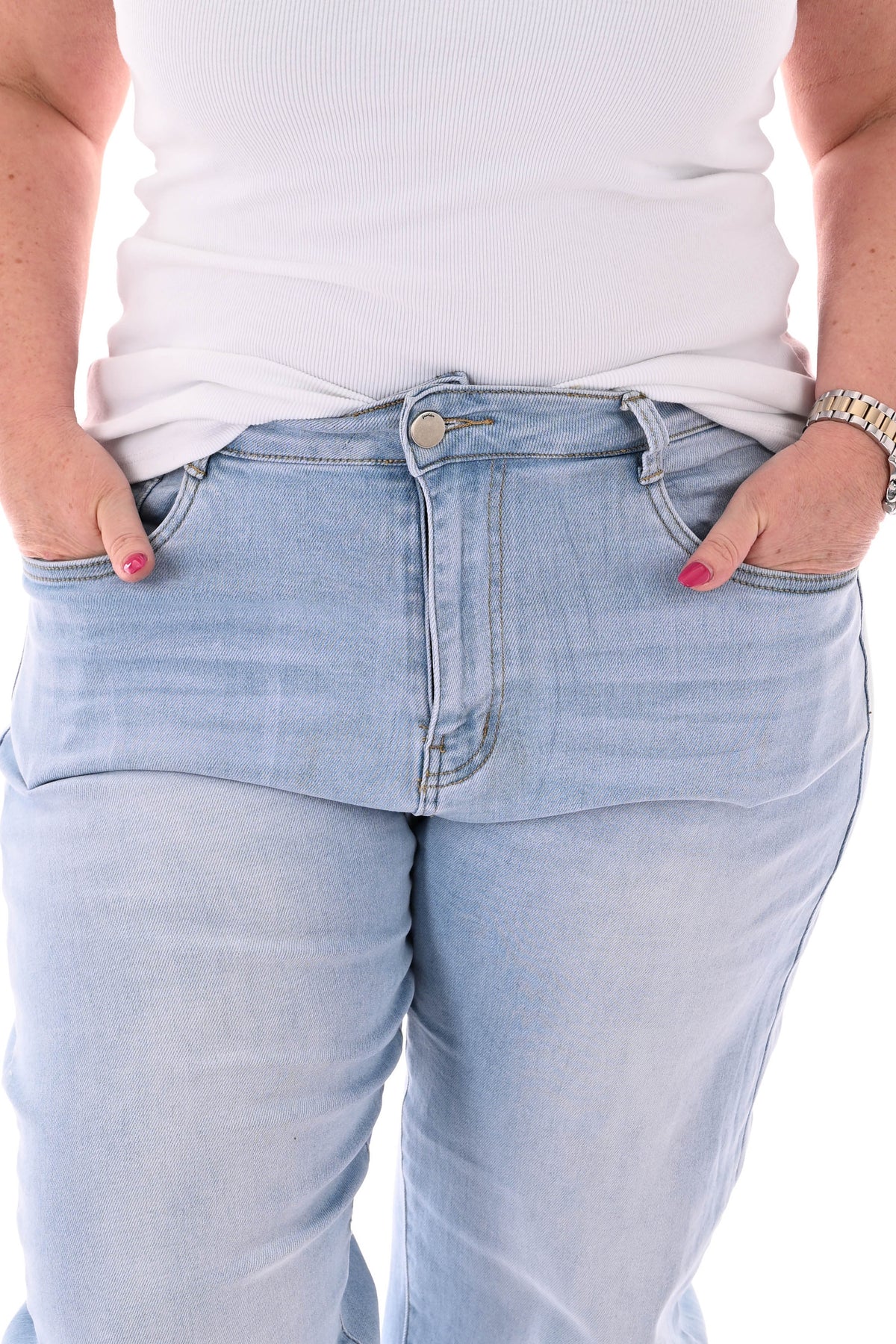 Miss RJ Balloon fit jeans lichtblauw