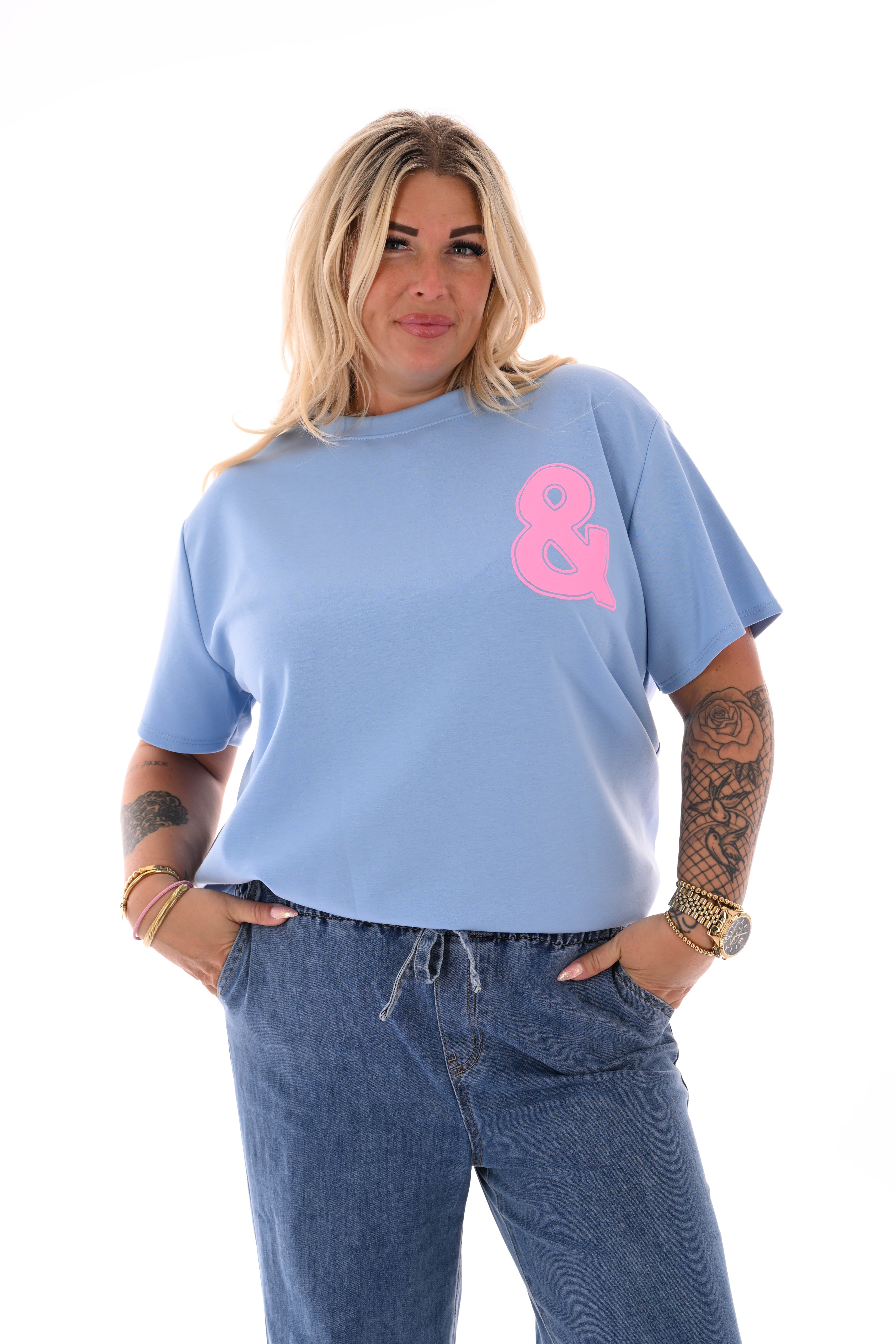 T-shirt Brooklyn & NYC Lichtblauw