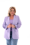 Blazer ophaalmouwen uni lila