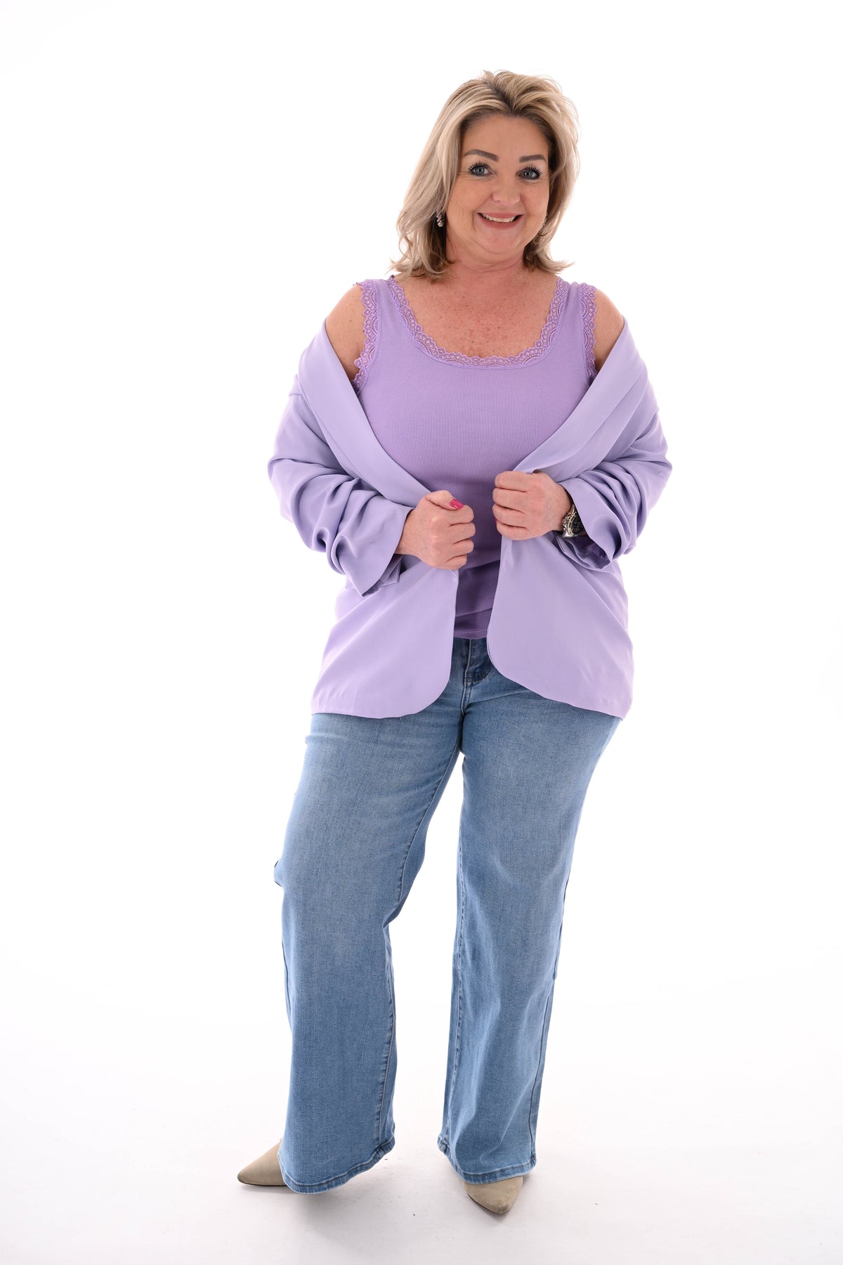 Hemd kanten randen lila