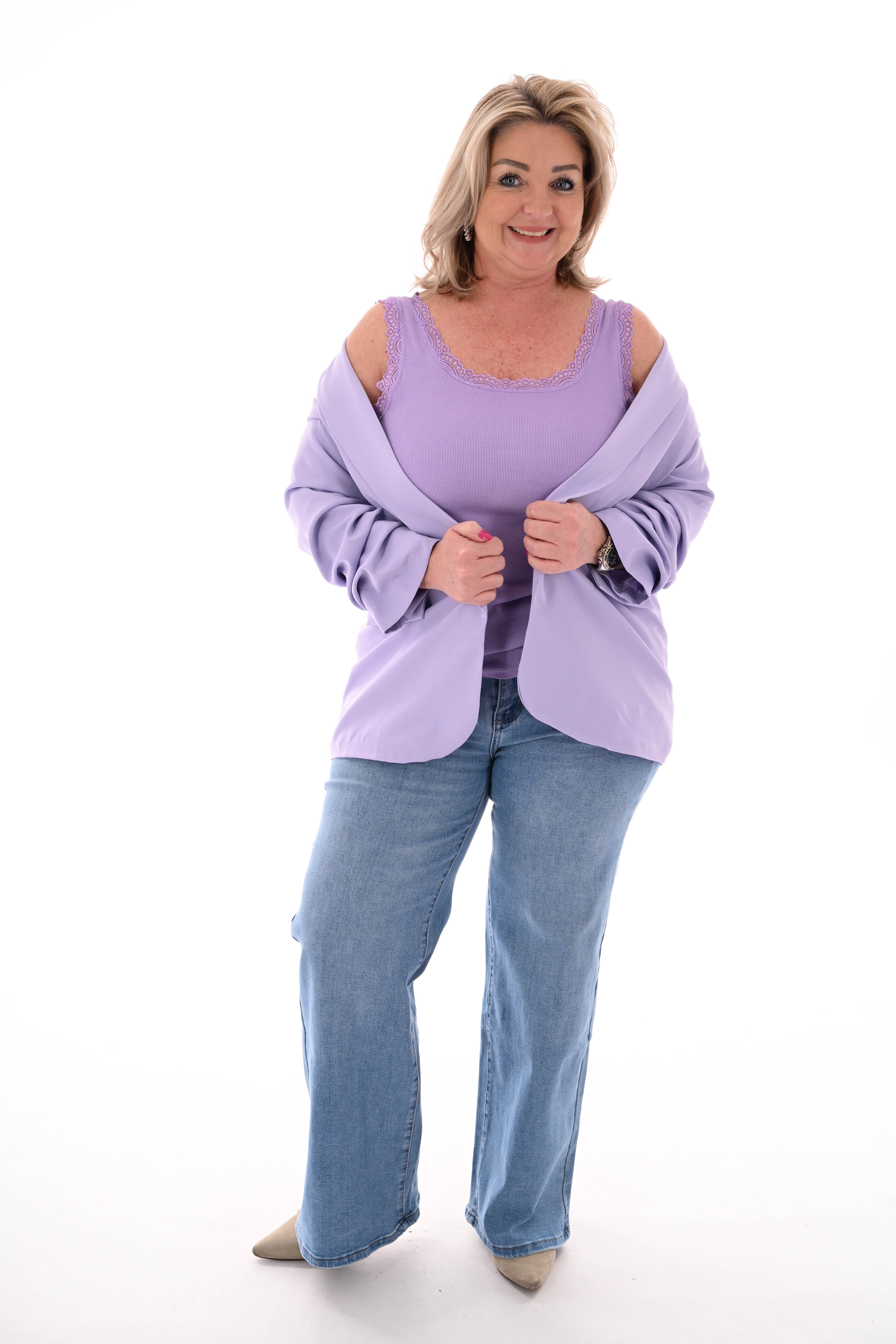 Hemd kanten randen lila