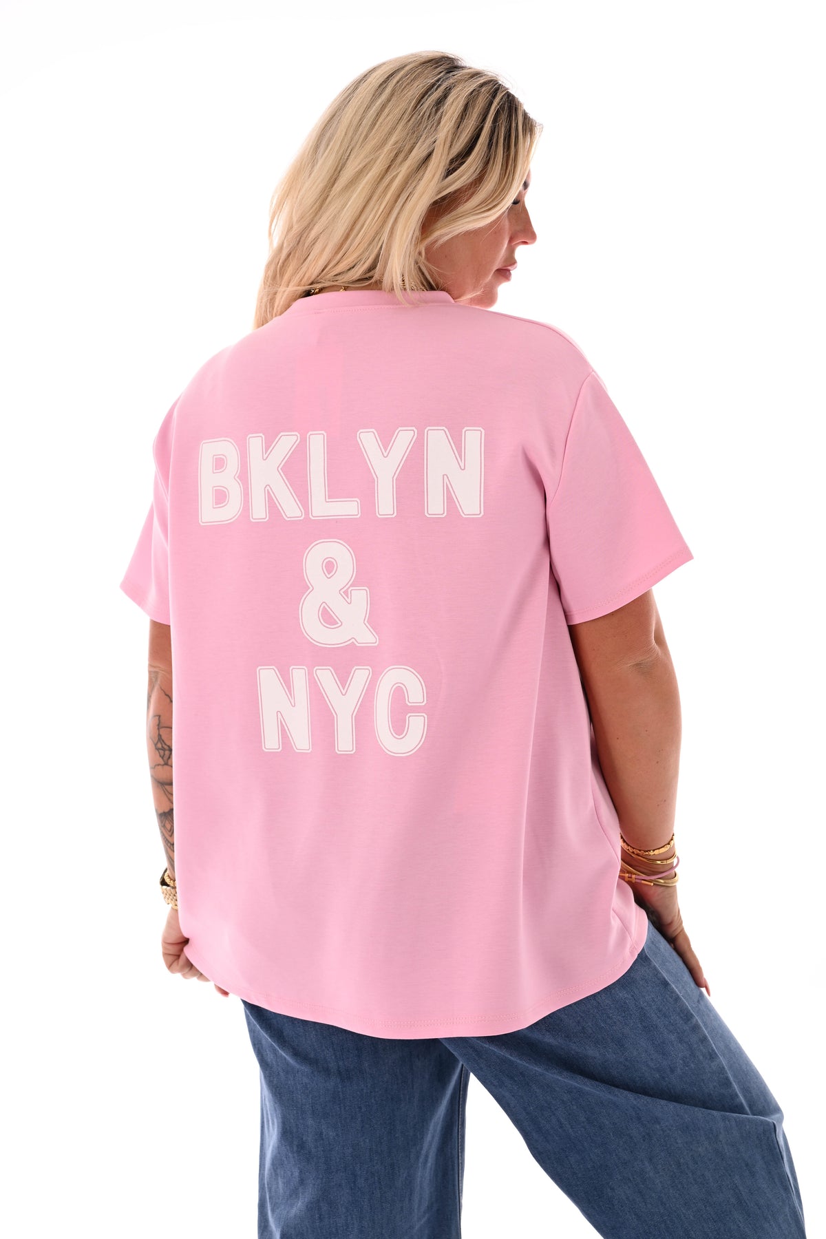 T-shirt Brooklyn & NYC Lichtroze