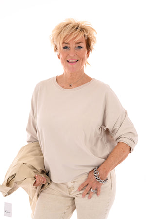 Basic sweater uni beige