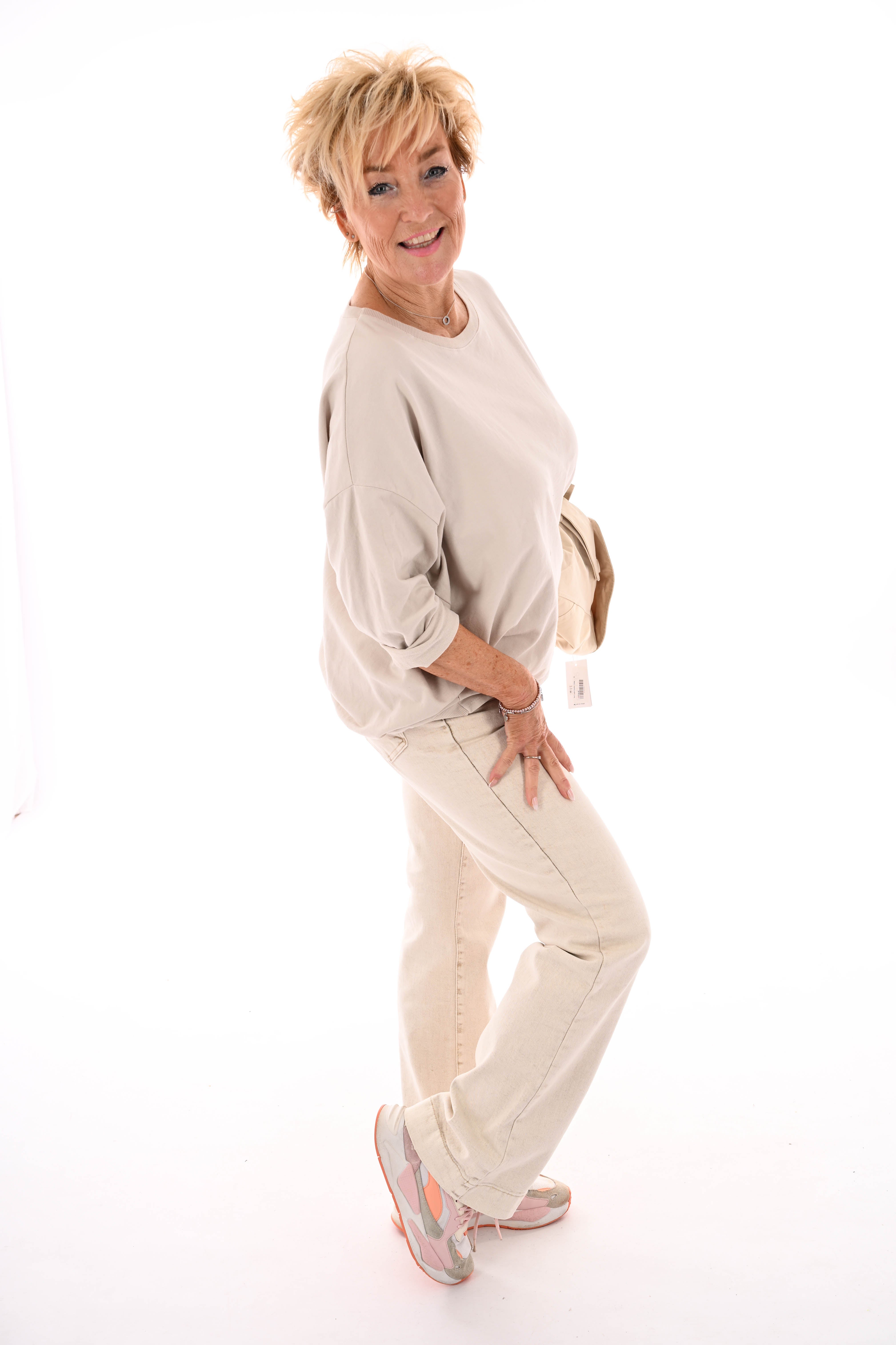 Basic sweater uni beige