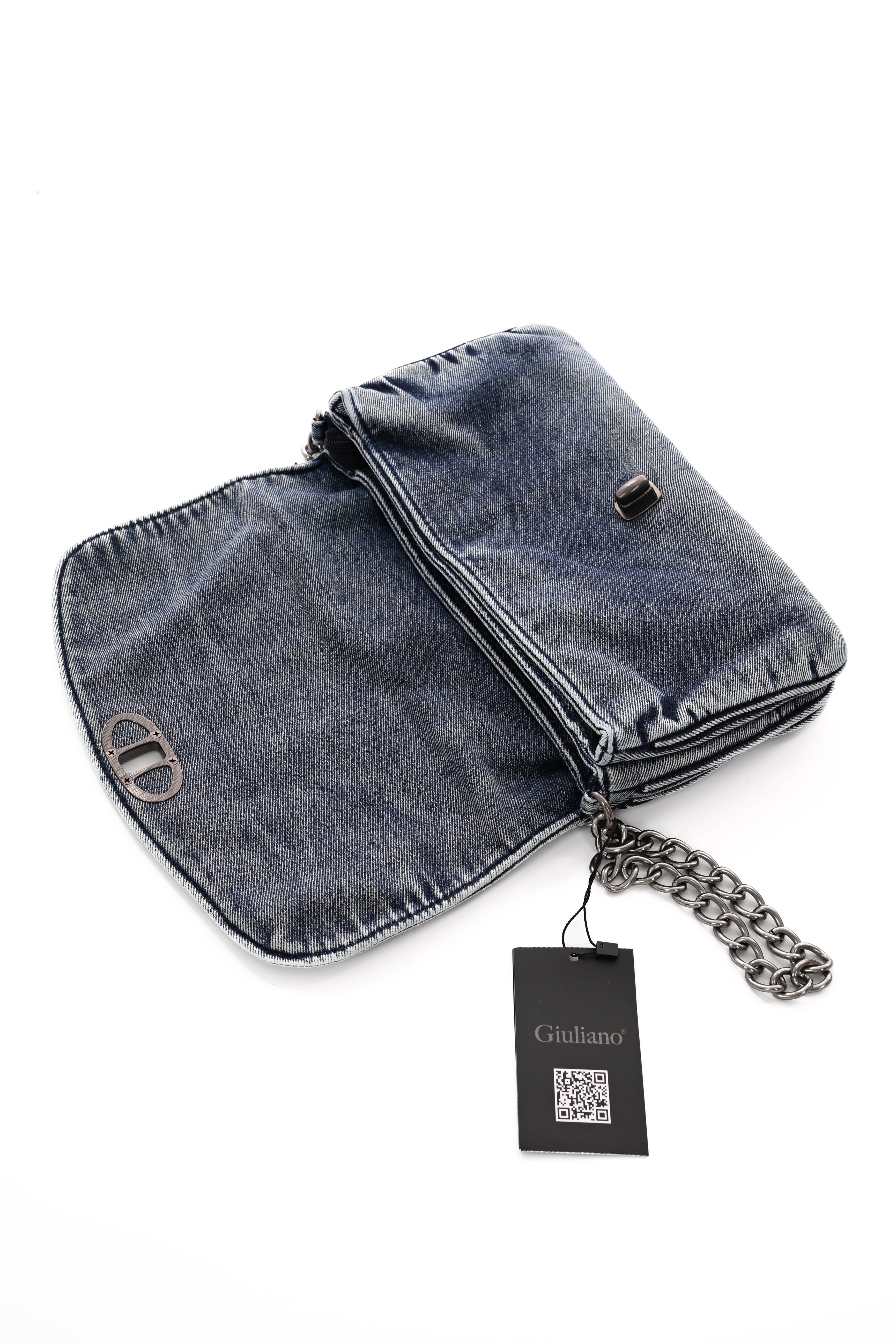Denim tas blauw