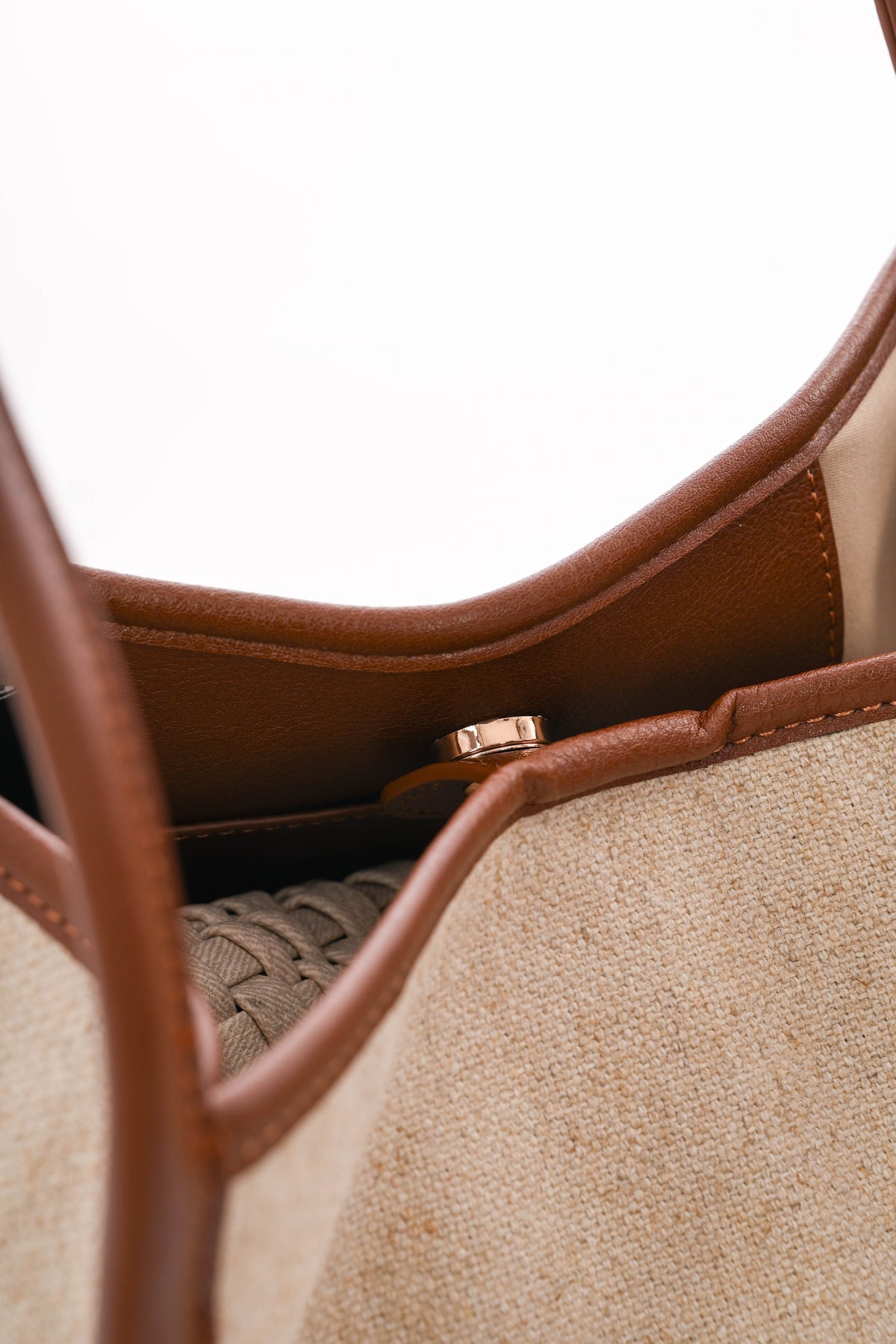 Shopper lange handvaten bruin