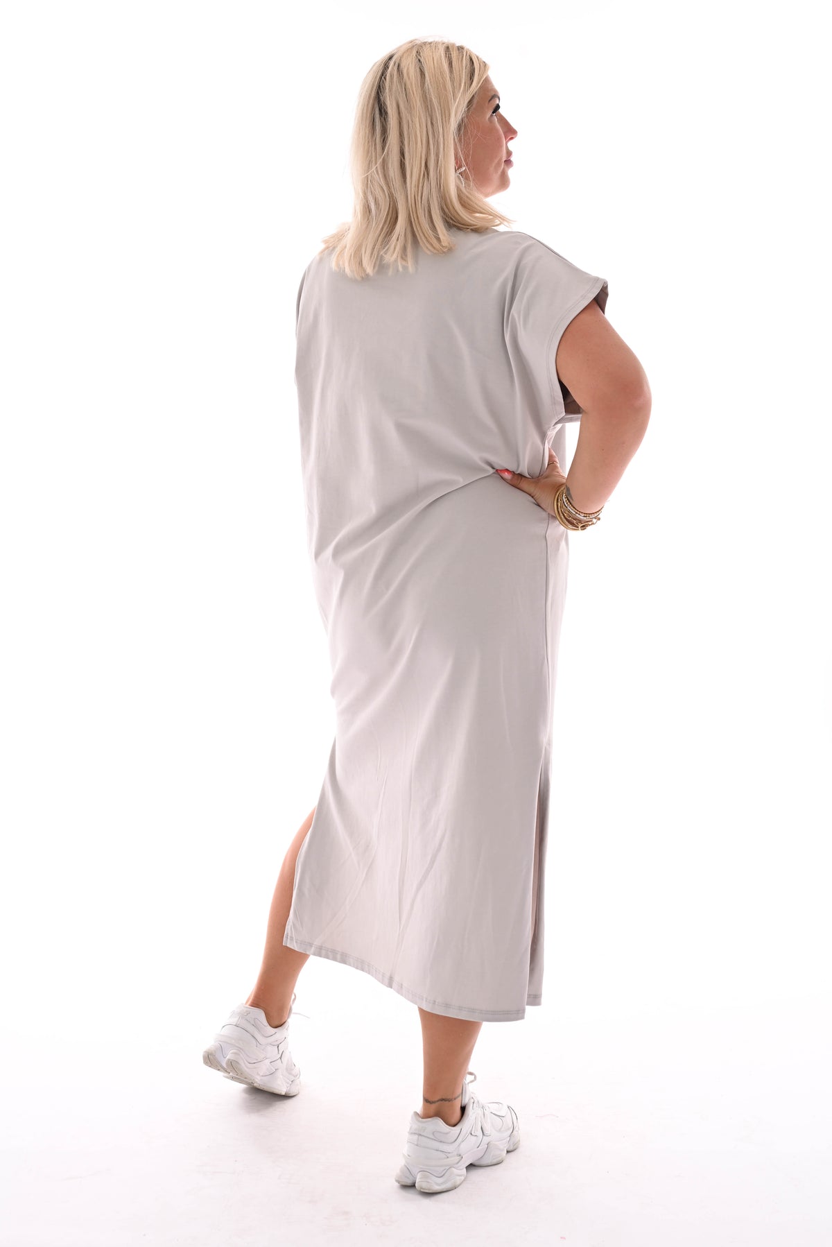 Sweaterdress uni beige