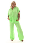 Tweedelig wafel set  fel groen