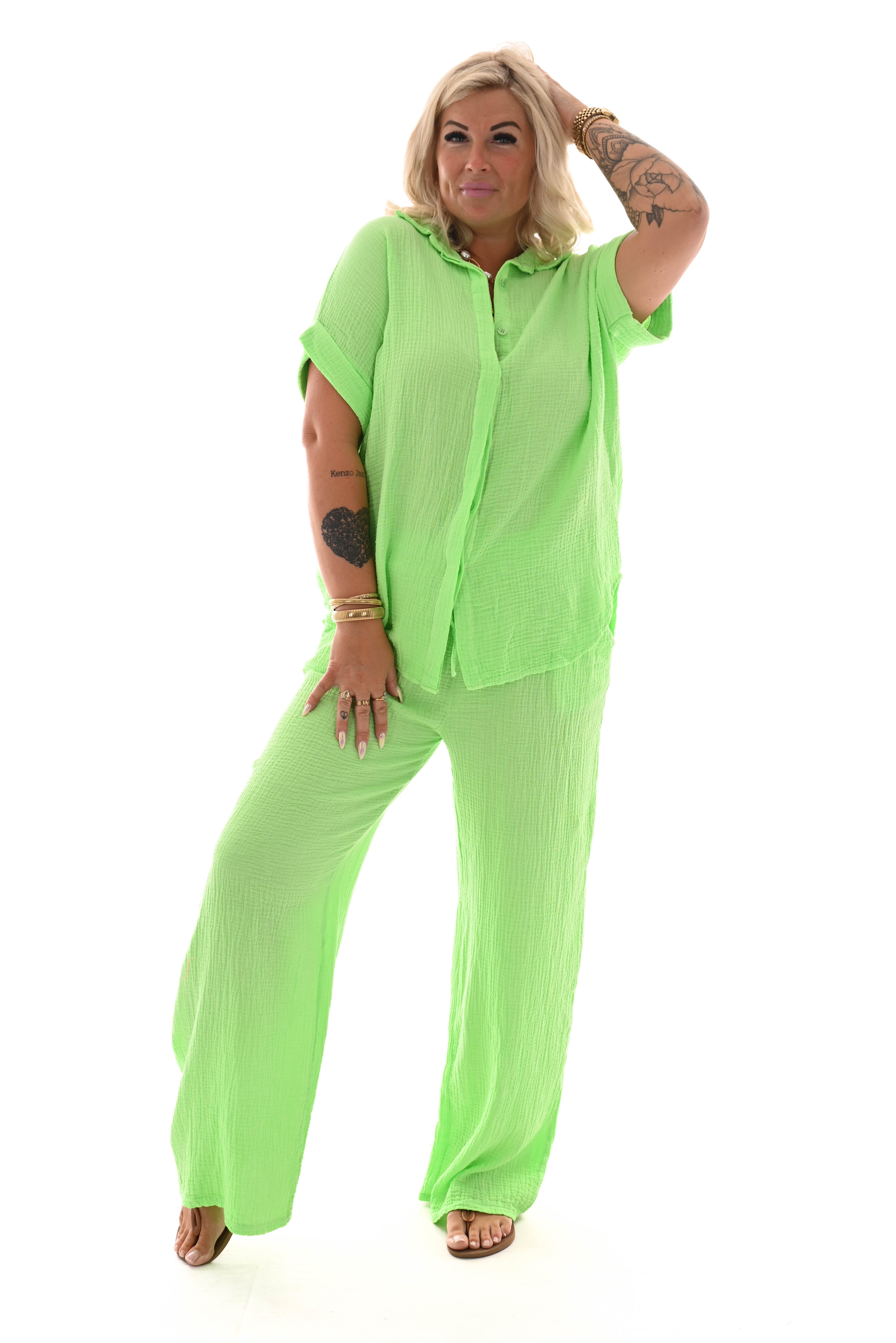 Tweedelig wafel set  fel groen