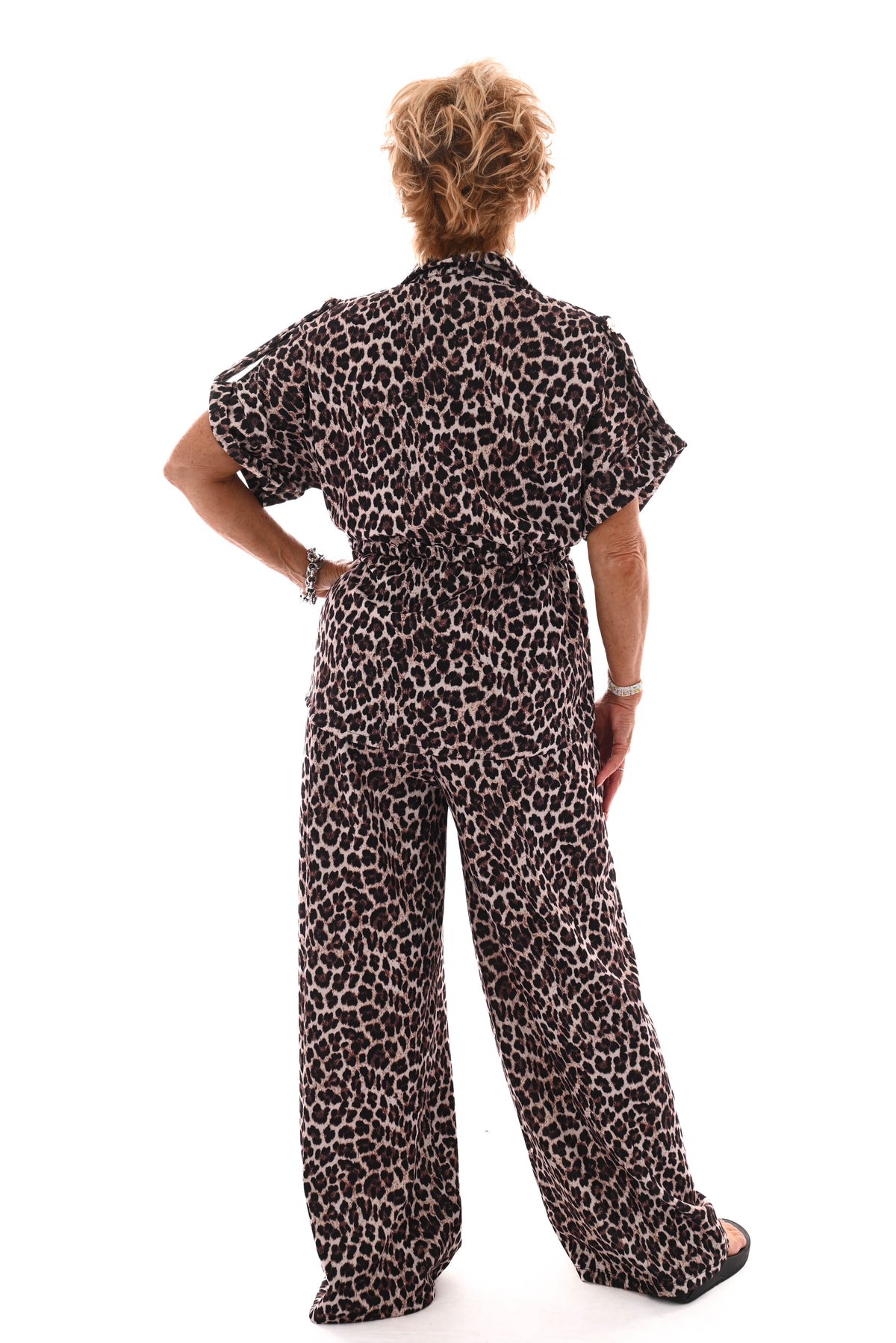 Panter set met aantrekkoord beige