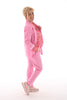 Tweedelig stretchpak met strik  roze