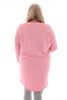 Sweater dress boothals baby roze